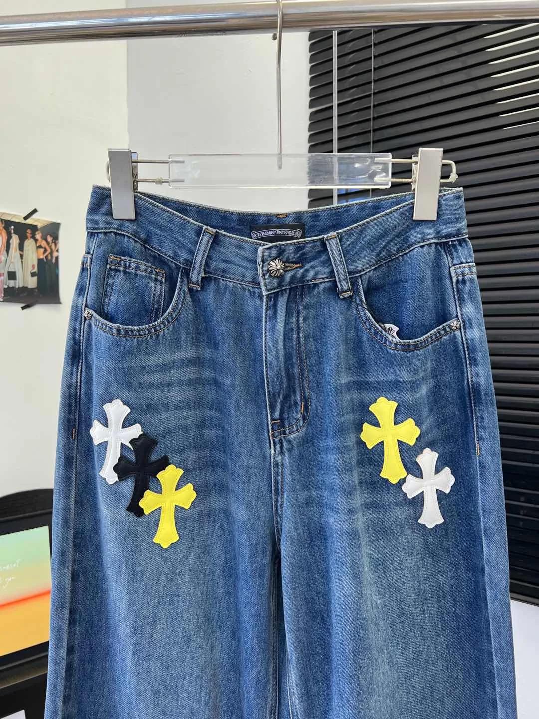 Джинсы Женские Chrome Hearts 517208