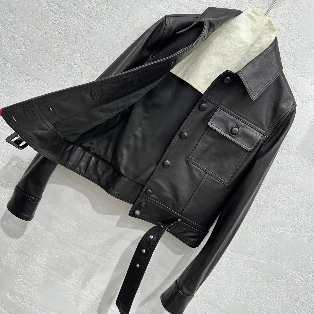 Кожаные Куртки И Дублёнки Женские Saint Laurent 18090068