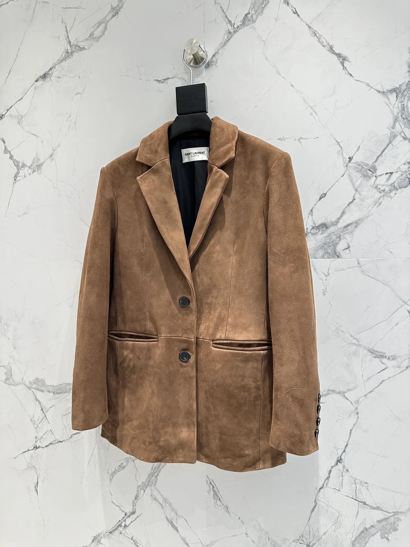 Кожаные Куртки И Дублёнки Женские Saint Laurent 12717874