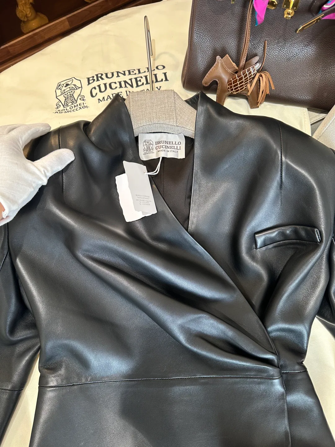 Кожаные Куртки И Дублёнки Женские Brunello Cucinelli 19304079