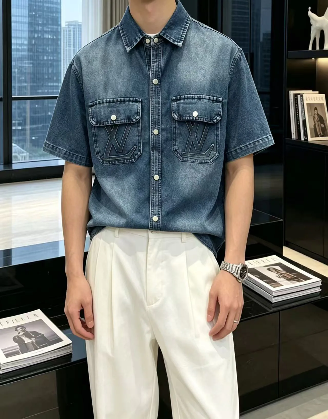 Рубашки Мужские Louis Vuitton 17343756