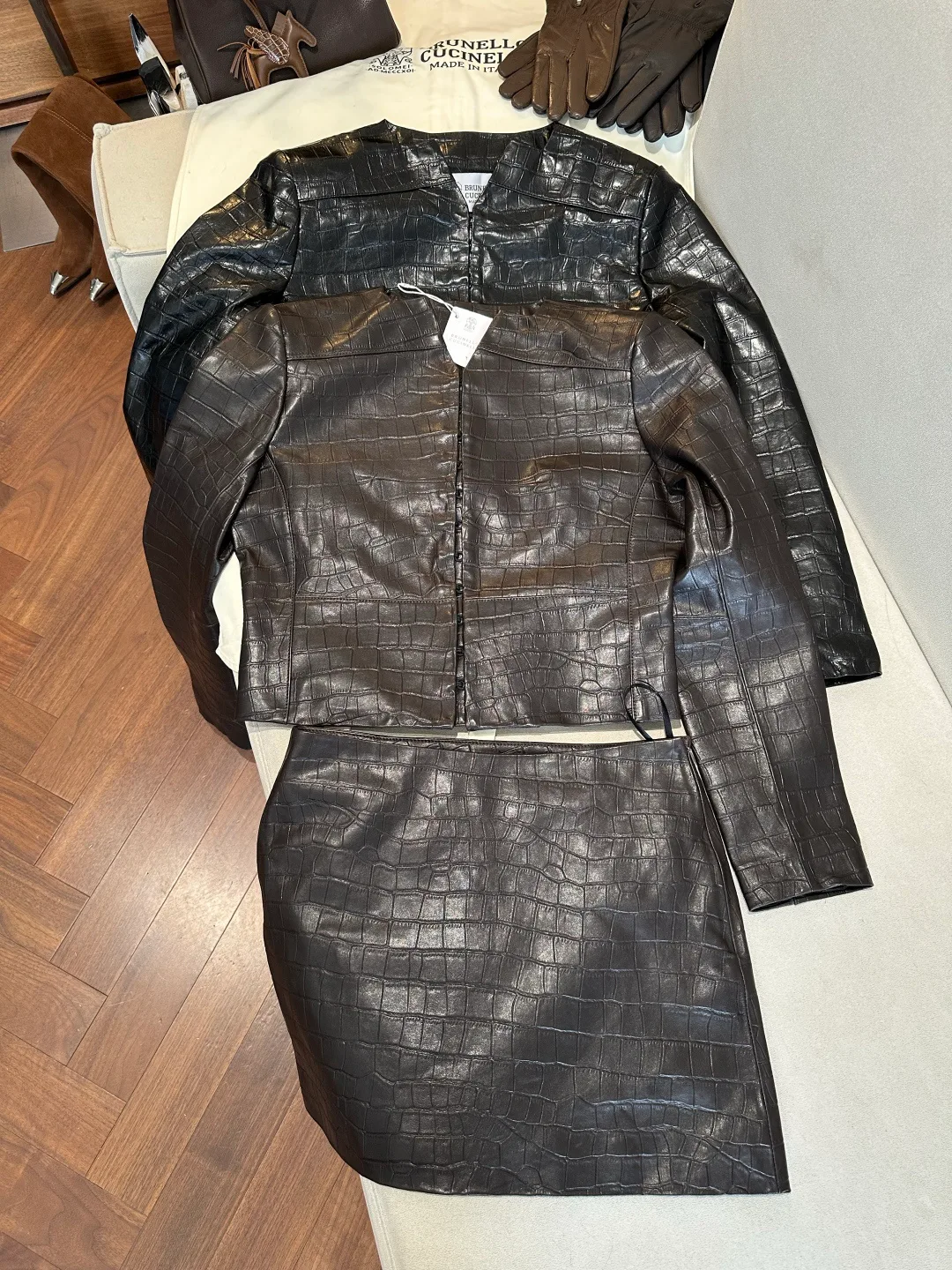Кожаные Куртки И Дублёнки Женские Brunello Cucinelli 19322334