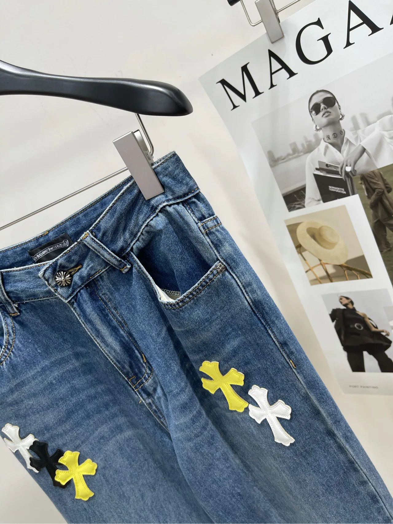 Джинсы Женские Chrome Hearts 61636