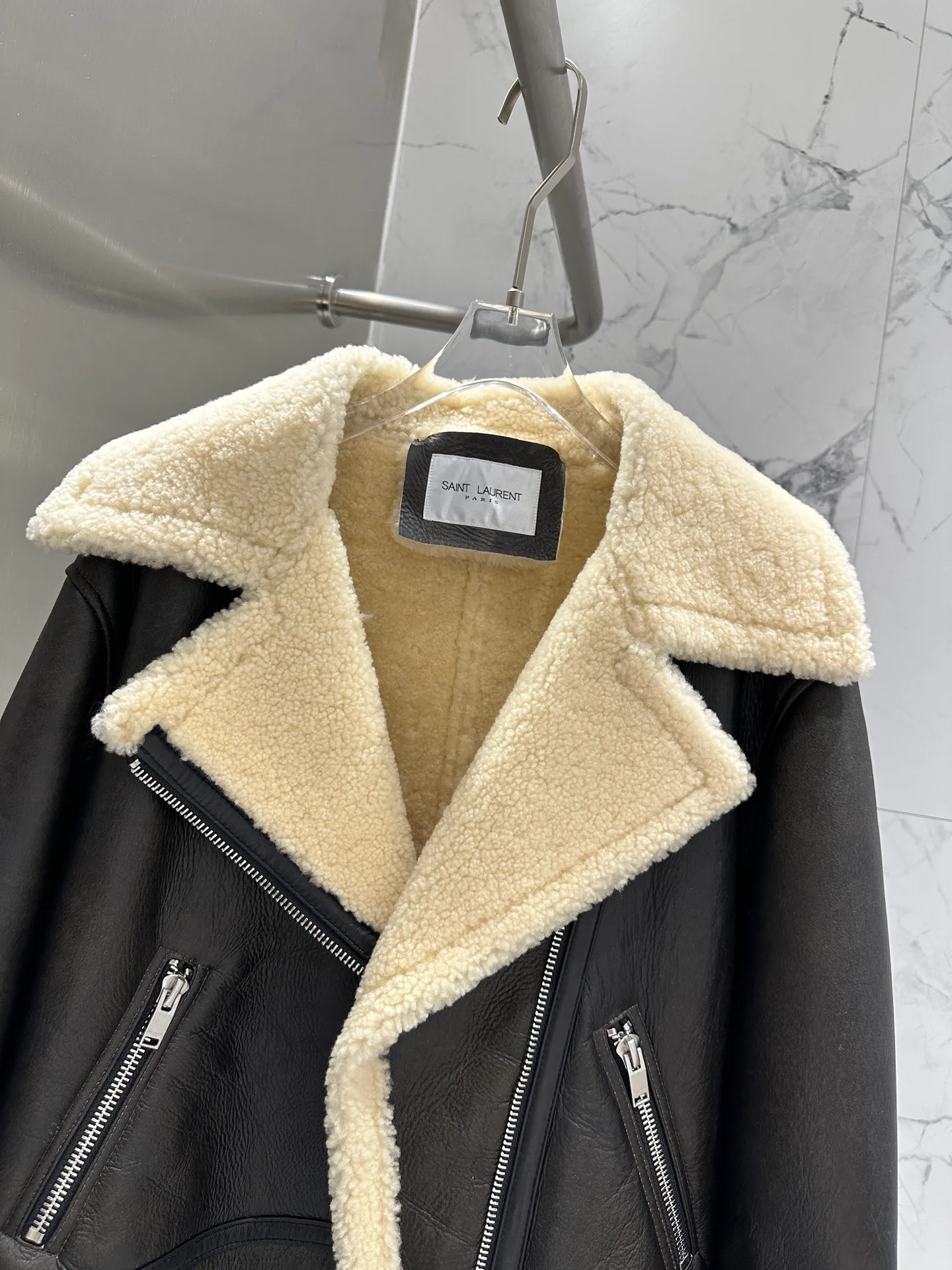 Кожаные Куртки И Дублёнки Женские Saint Laurent 1067915