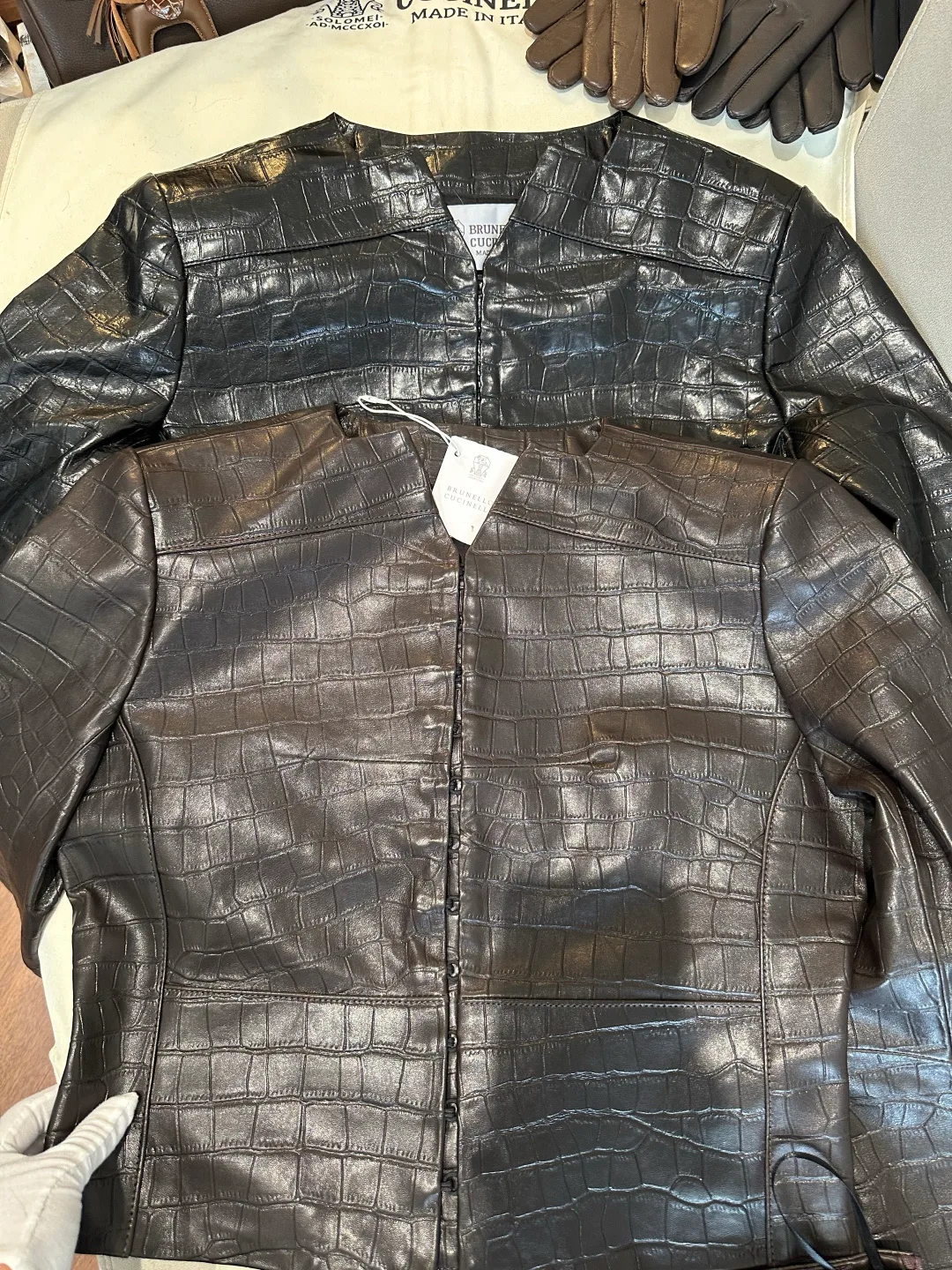 Кожаные Куртки И Дублёнки Женские Brunello Cucinelli 19322334