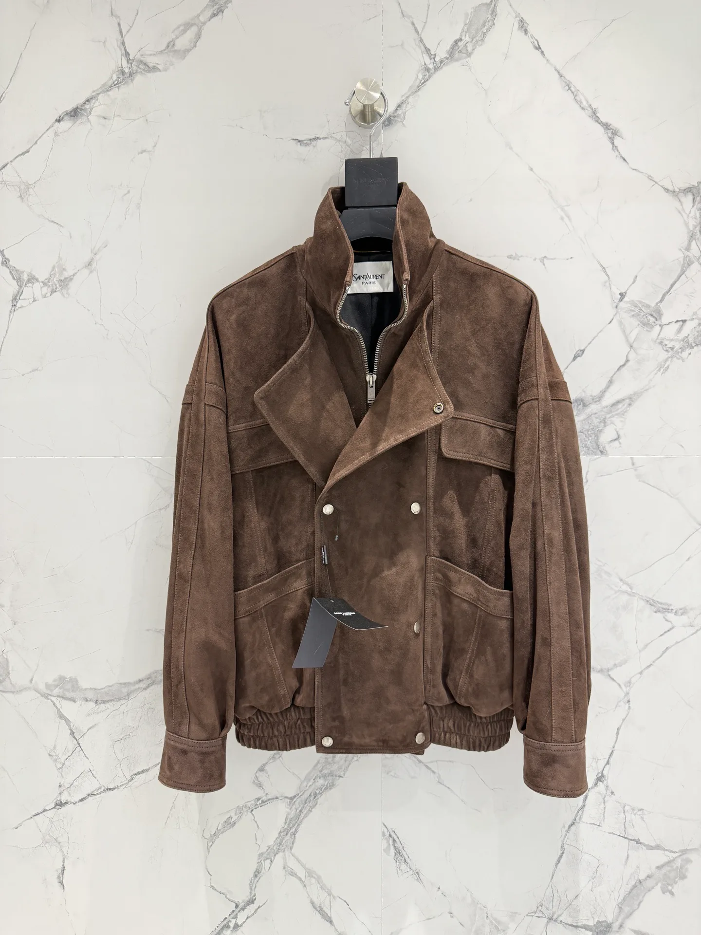 Кожаные Куртки И Дублёнки Женские Saint Laurent 6537786