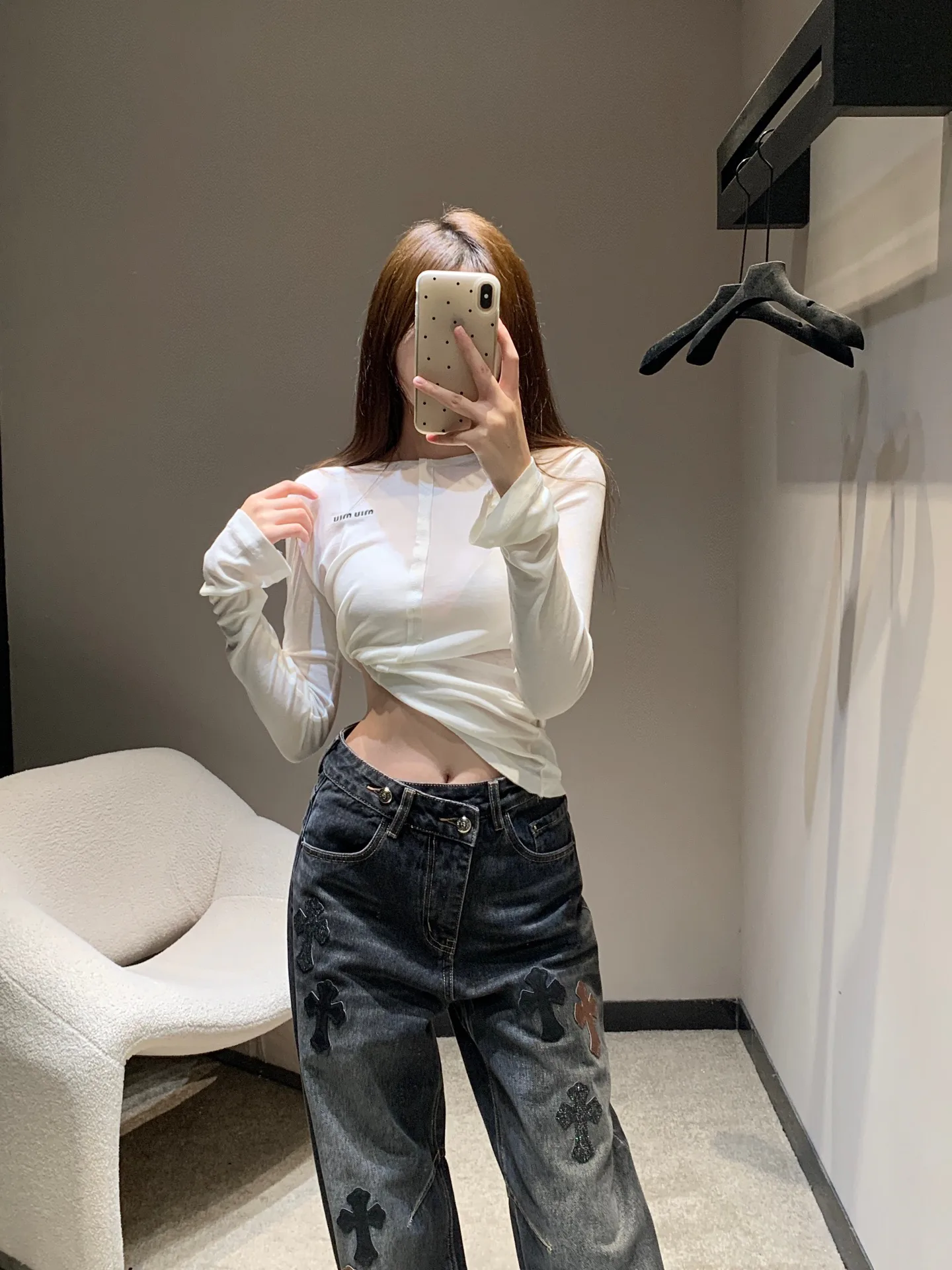 Джинсы Женские Chrome Hearts 90627