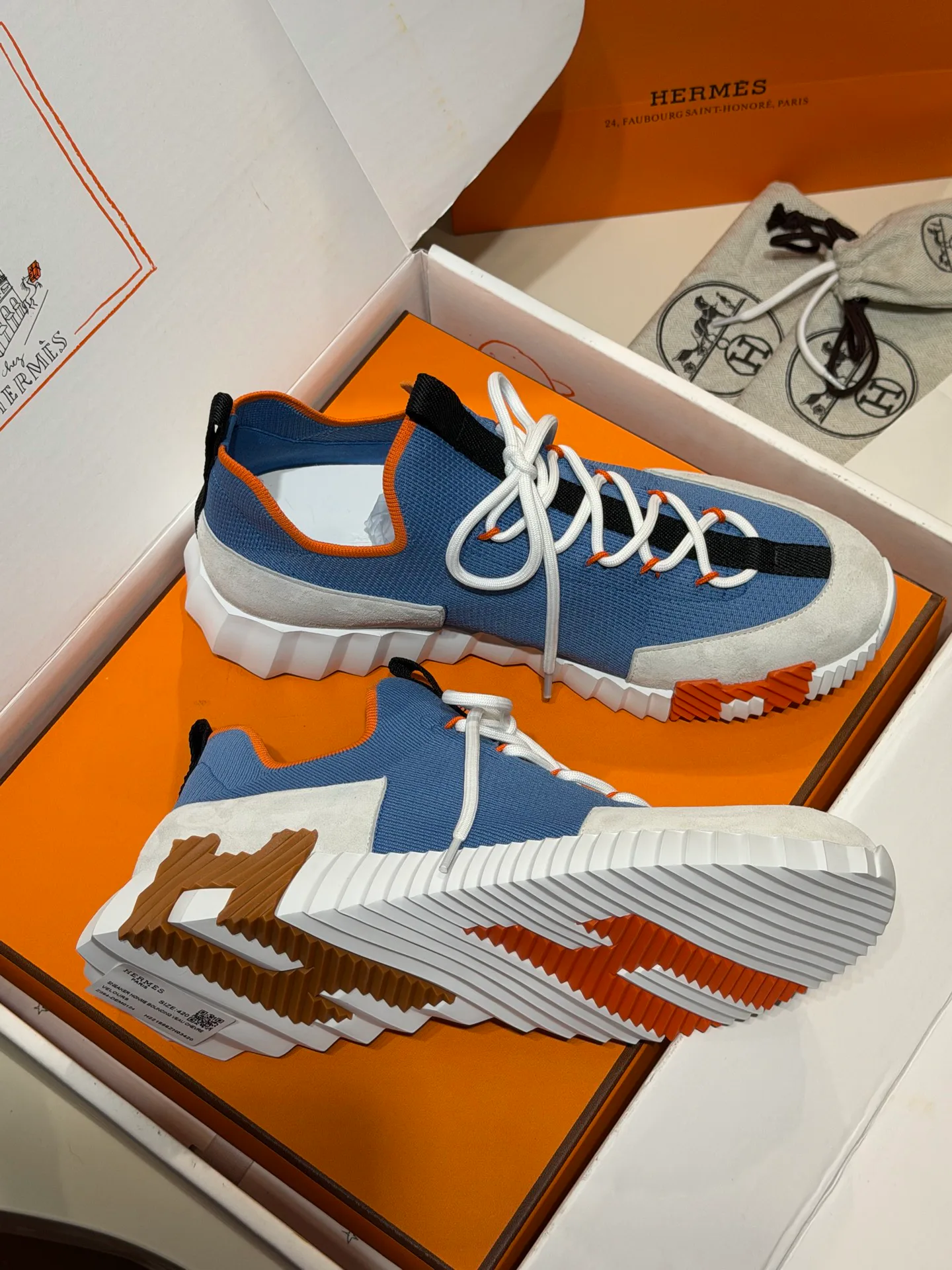 Кроссовки Мужские Hermes 554592