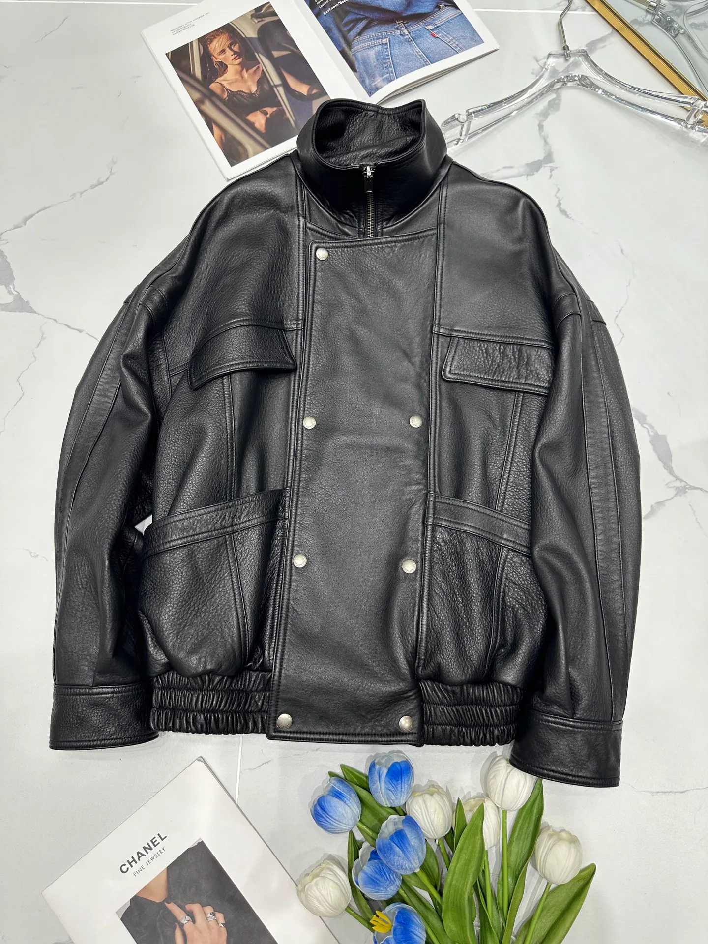 Кожаные Куртки И Дублёнки Женские Saint Laurent 11544766