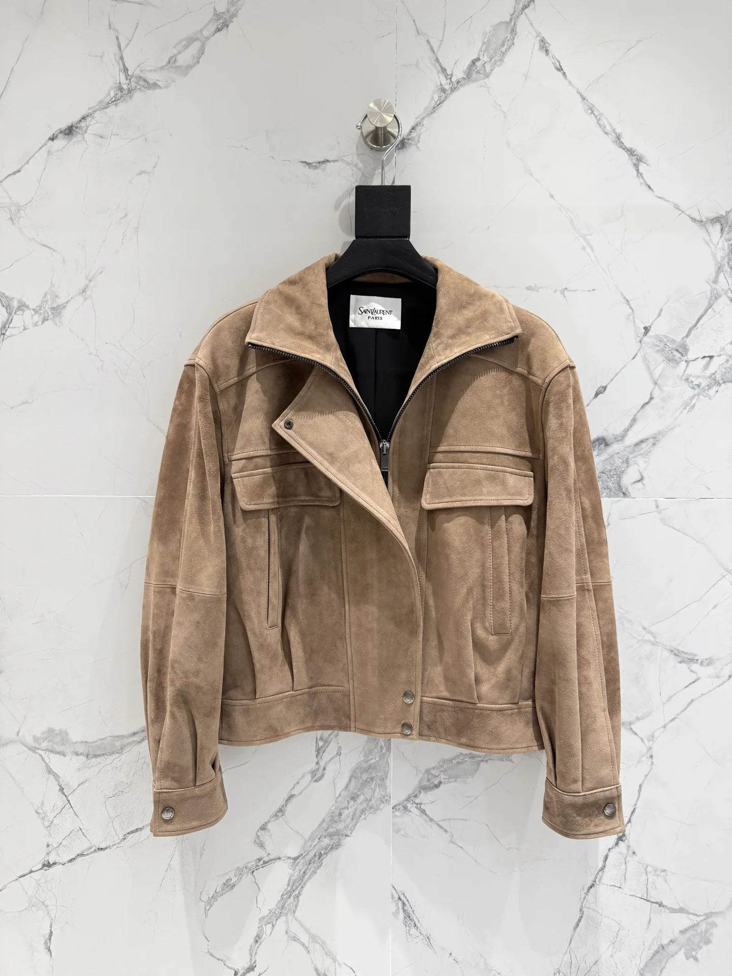 Кожаные Куртки И Дублёнки Женские Saint Laurent 15377171