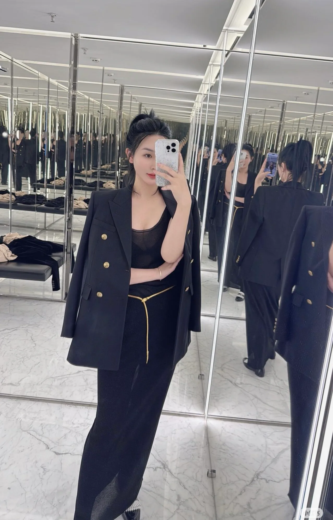 Куртки И Пуховики Женские Saint Laurent 762735