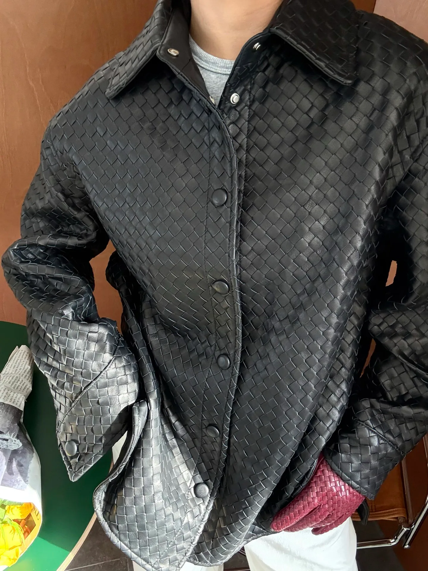 Кожаные Куртки И Дублёнки Женские Bottega Veneta 1882966