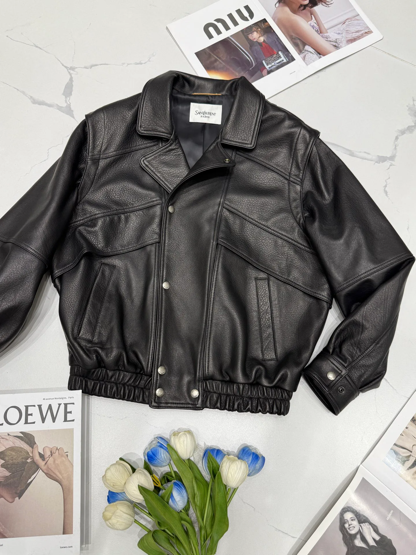 Кожаные Куртки И Дублёнки Женские Saint Laurent 11544762