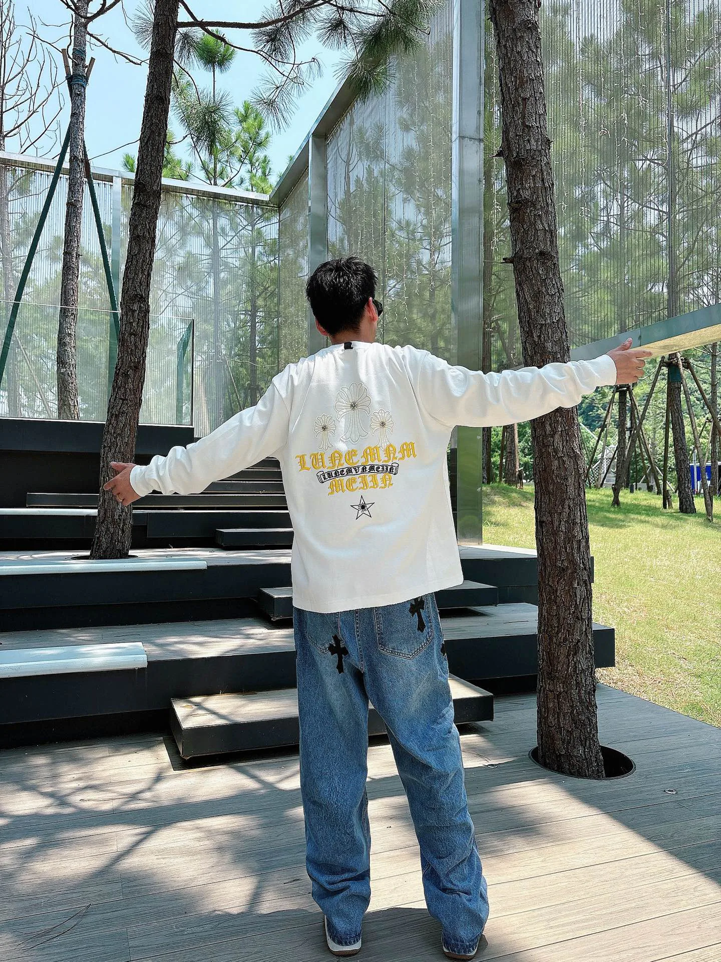 Лонгсливы Мужские Chrome Hearts 1274500