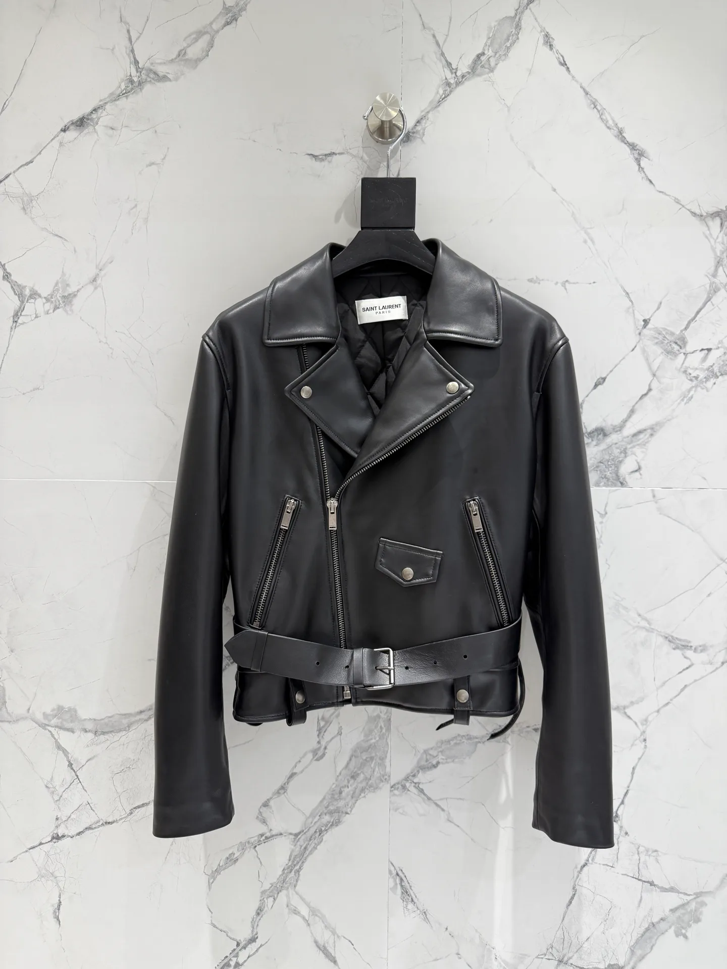 Кожаные Куртки И Дублёнки Женские Saint Laurent 13494890