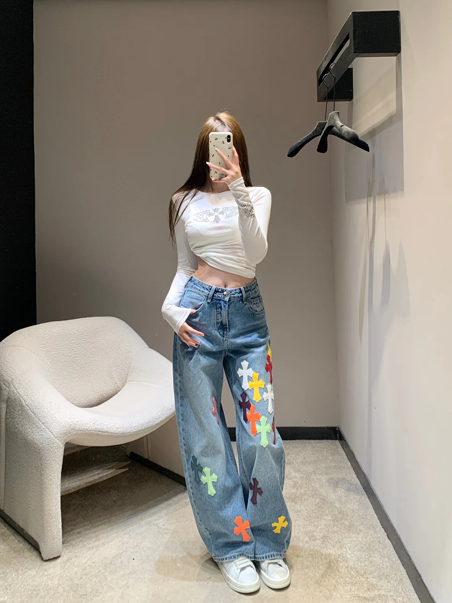 Джинсы Женские Chrome Hearts 2658920