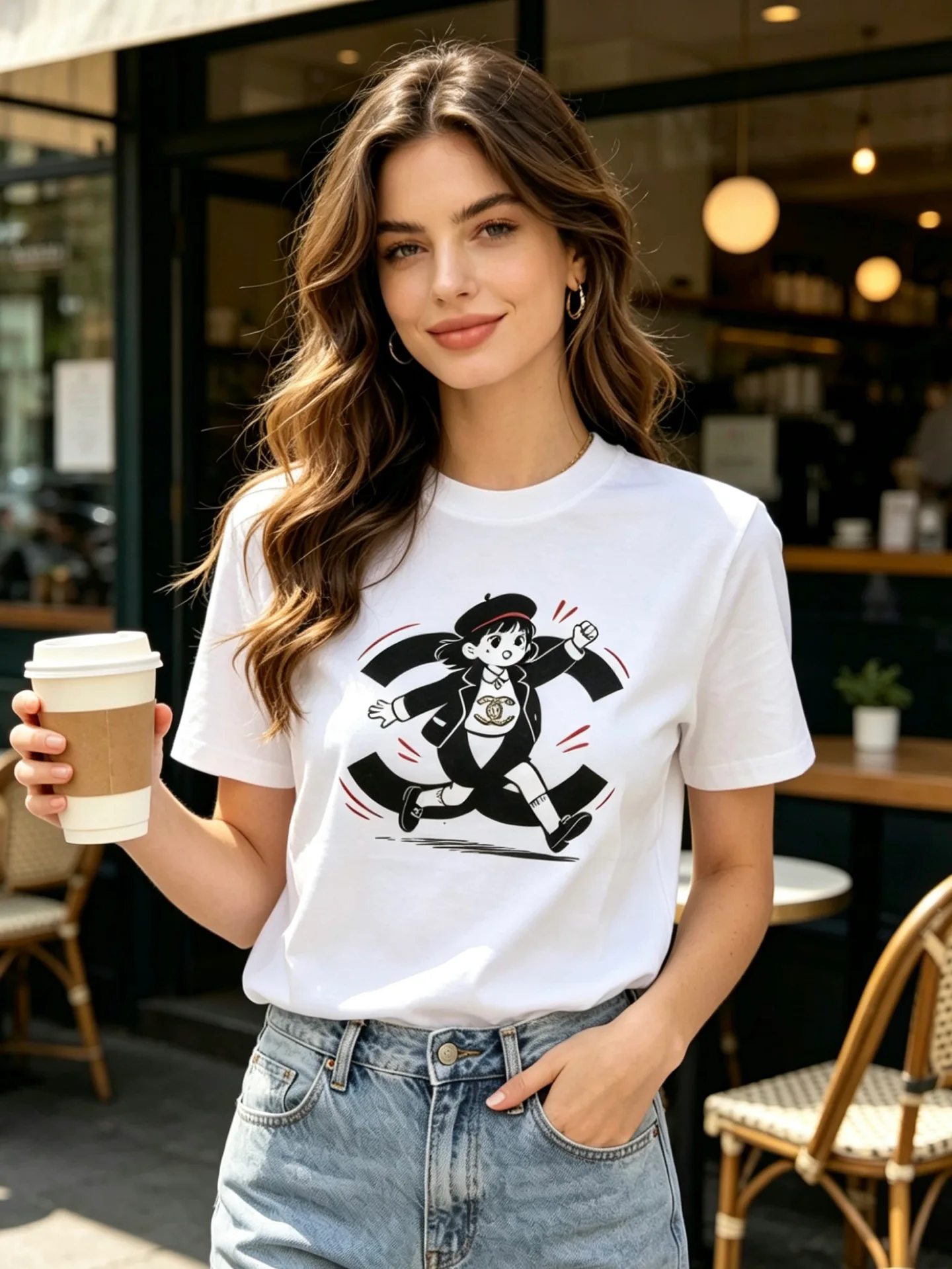 Футболки Женские Chanel 13076361