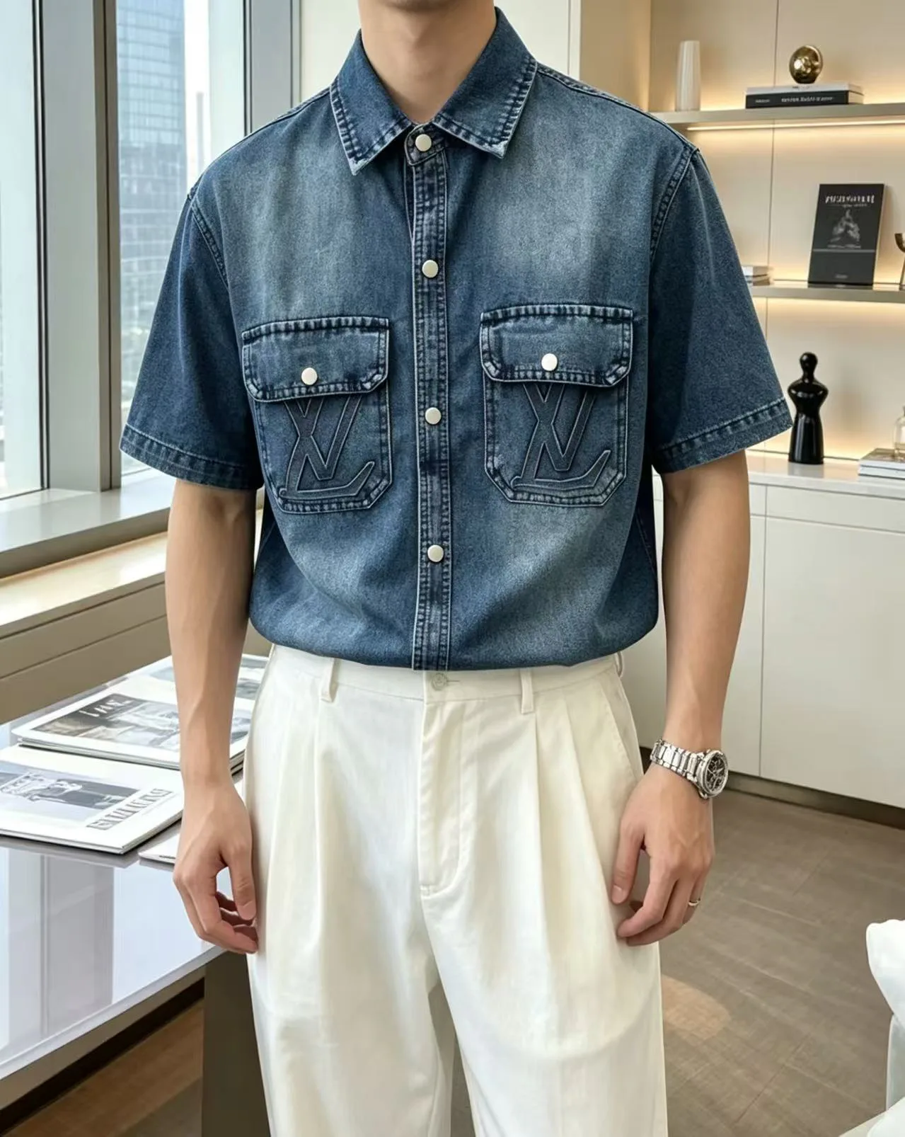 Рубашки Мужские Louis Vuitton 17343756