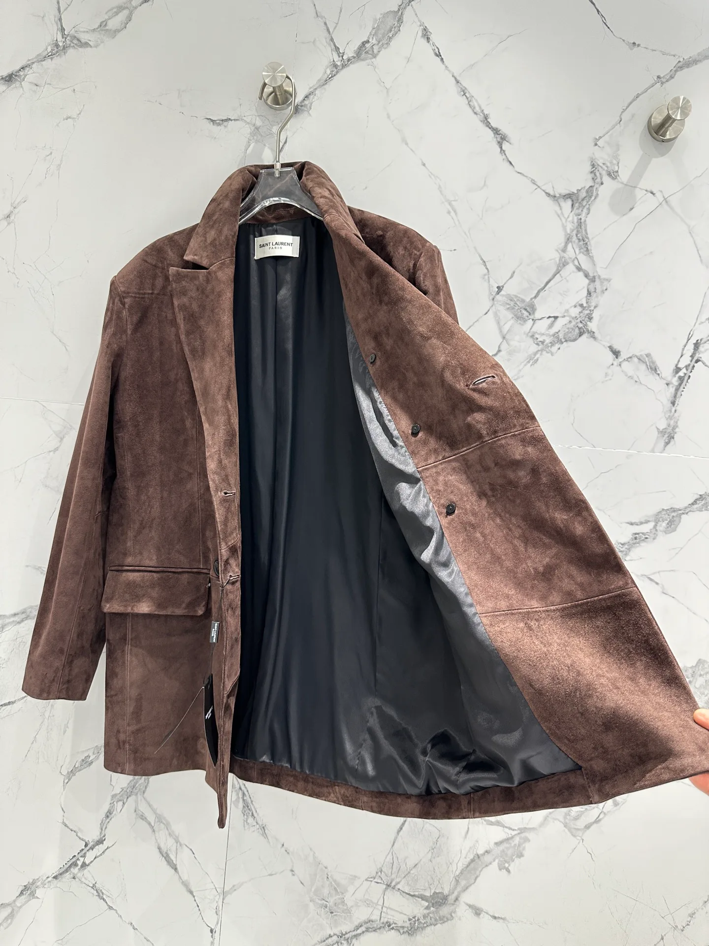 Кожаные Куртки И Дублёнки Женские Saint Laurent 12717880