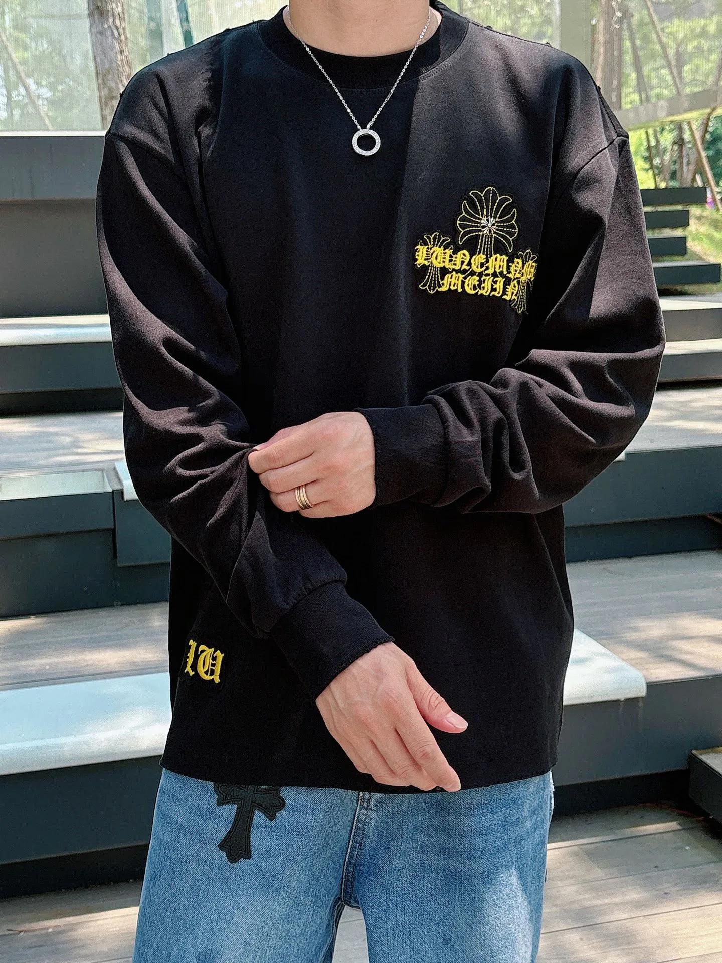 Лонгсливы Мужские Chrome Hearts 1274501