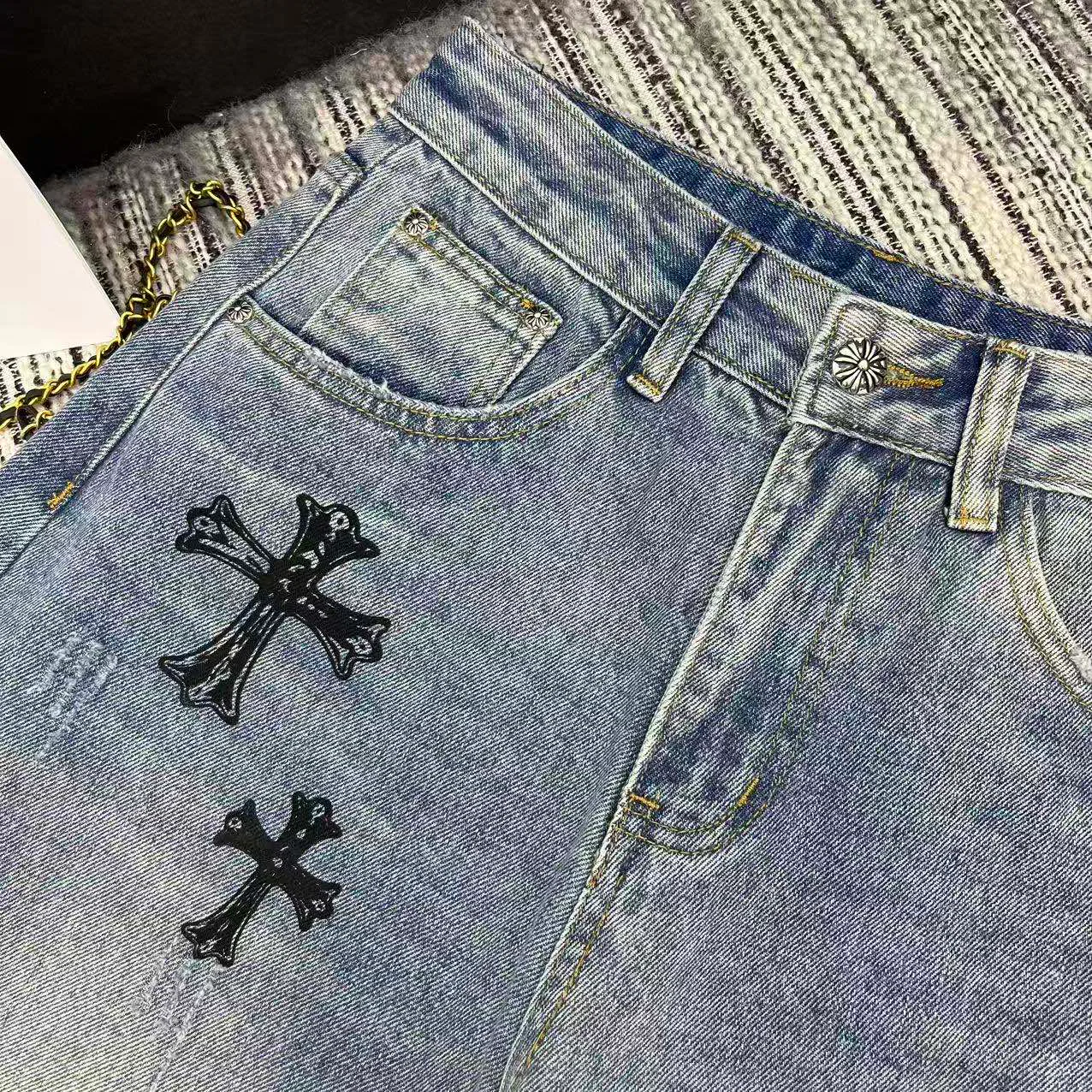 Джинсы Женские Chrome Hearts 11171973