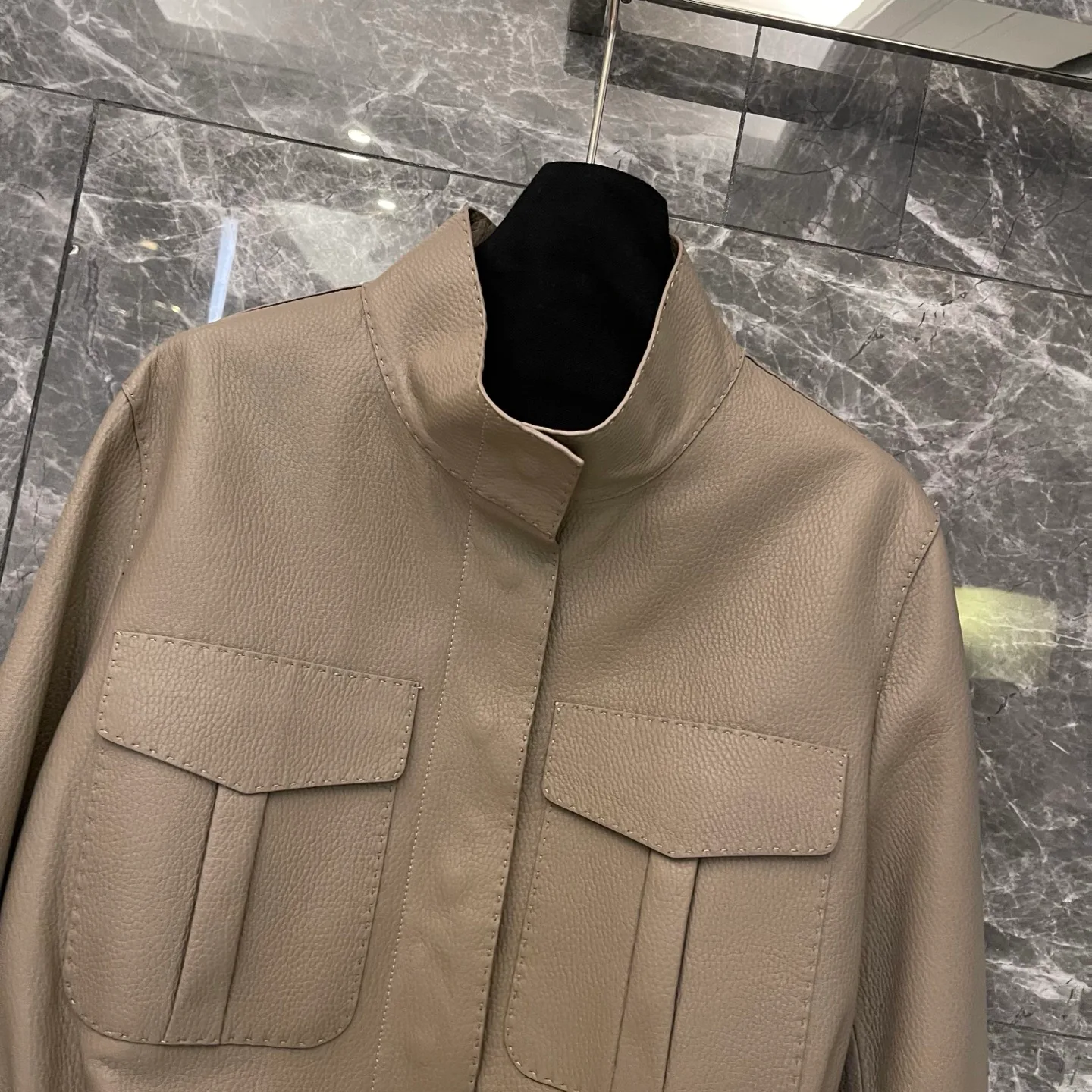 Кожаные Куртки И Дублёнки Женские Hermes 1805911