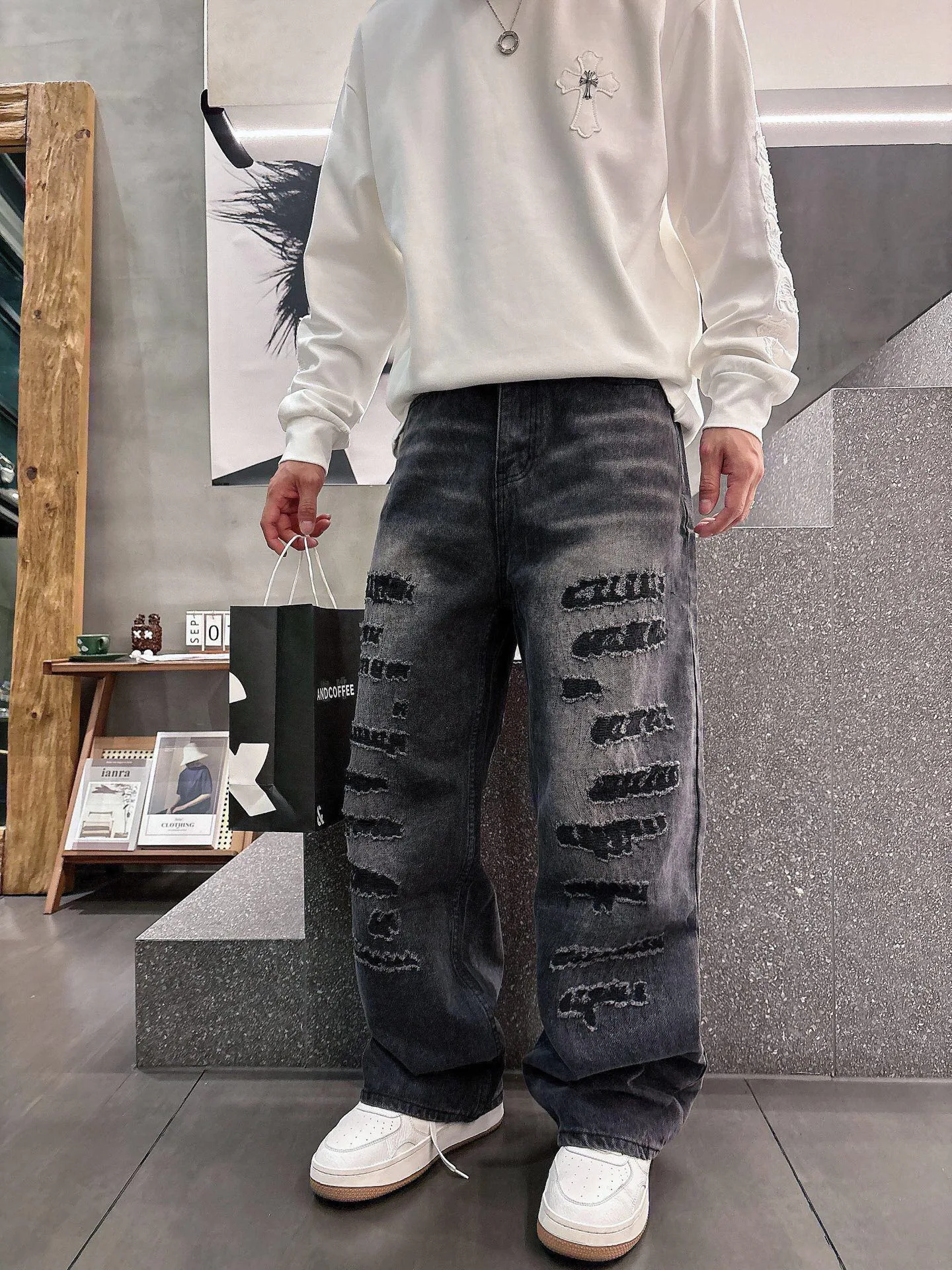 Джинсы Женские Chrome Hearts 11701402