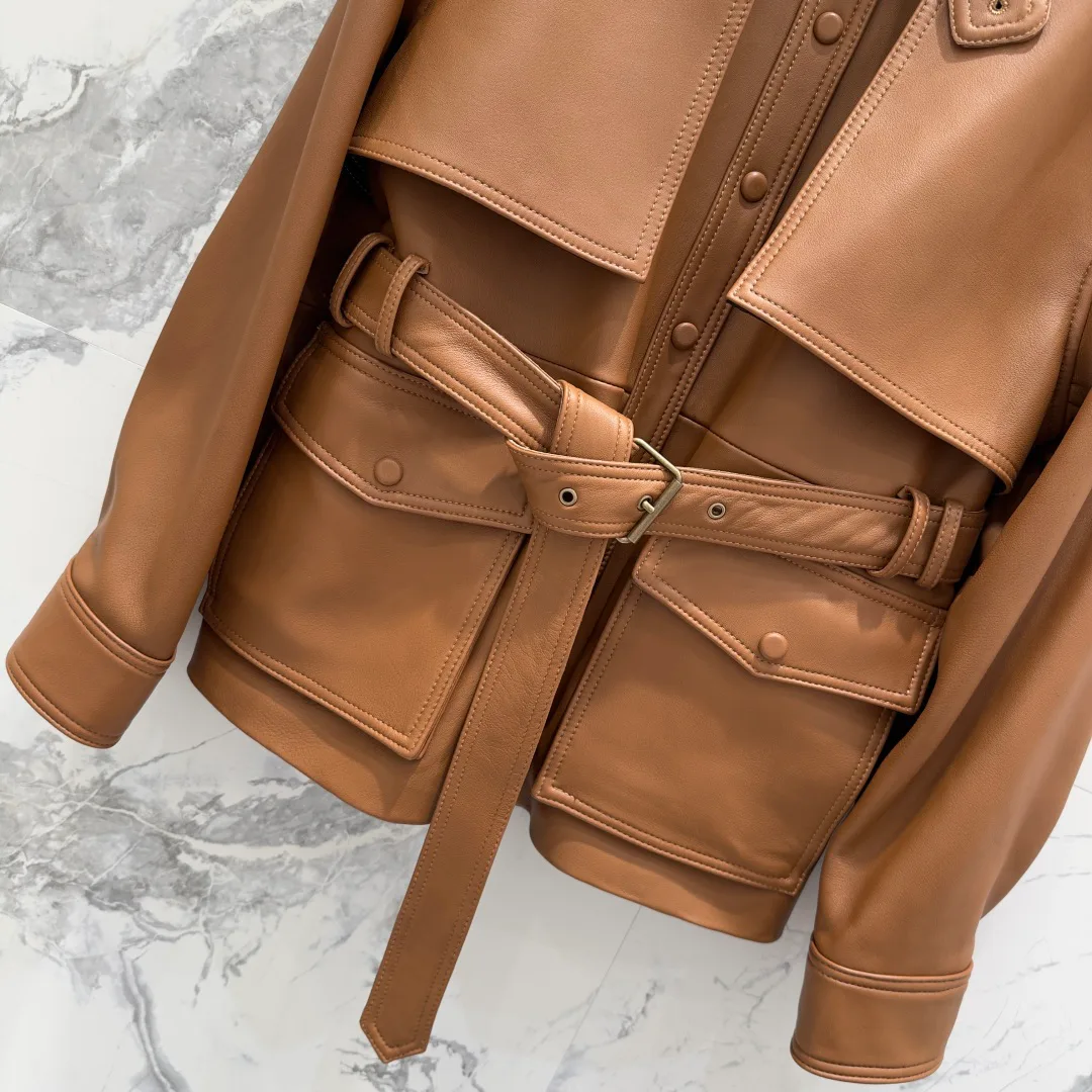 Кожаные Куртки И Дублёнки Женские Saint Laurent 2576645