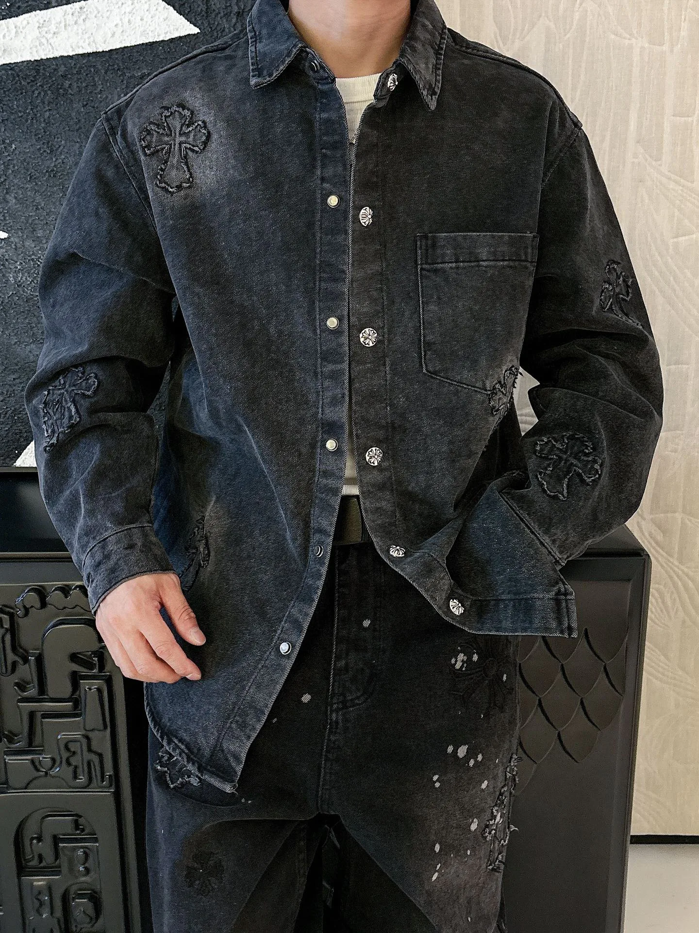 Куртки И Пуховики Мужские Chrome Hearts 787685