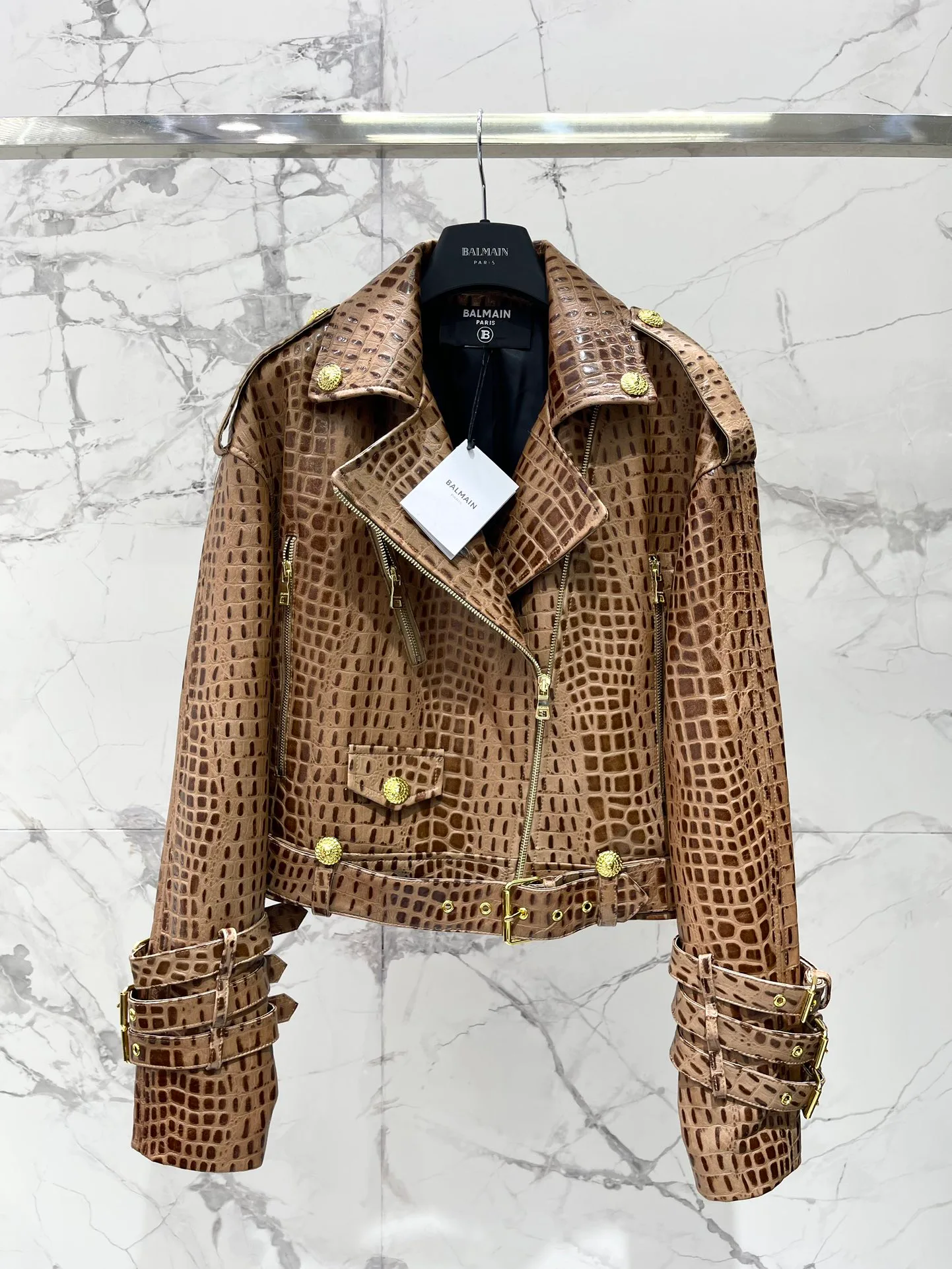 Кожаные Куртки И Дублёнки Женские Balmain 11164826