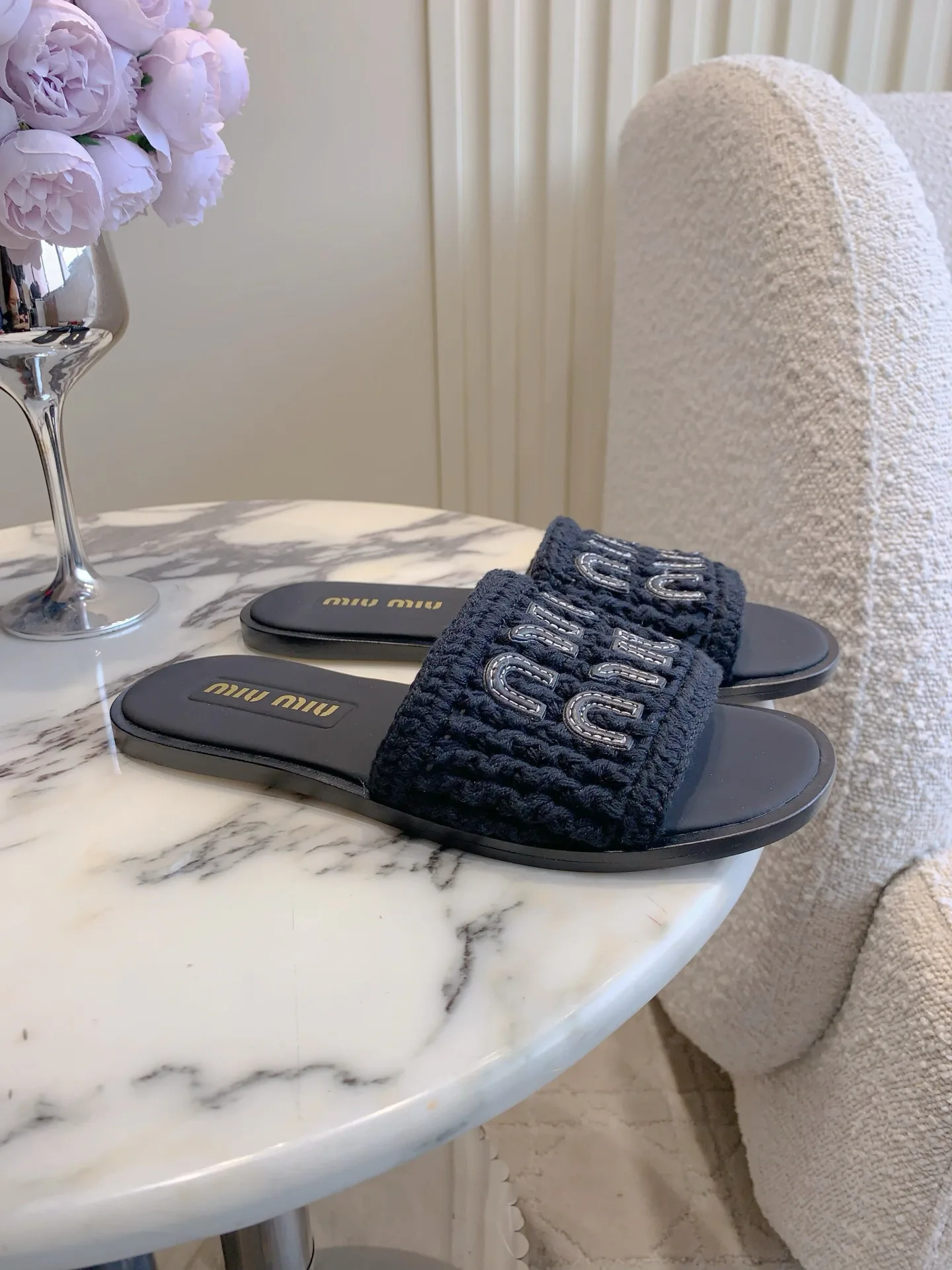 Шлепанцы Женские Miu Miu 4942623
