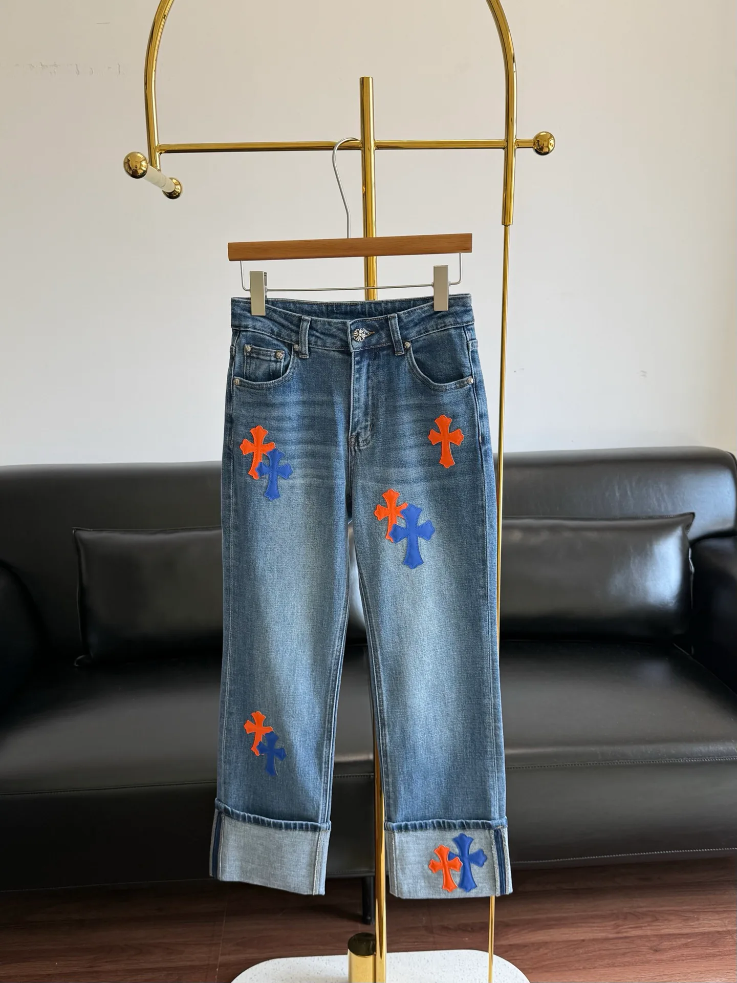 Джинсы Женские Chrome Hearts 18009907