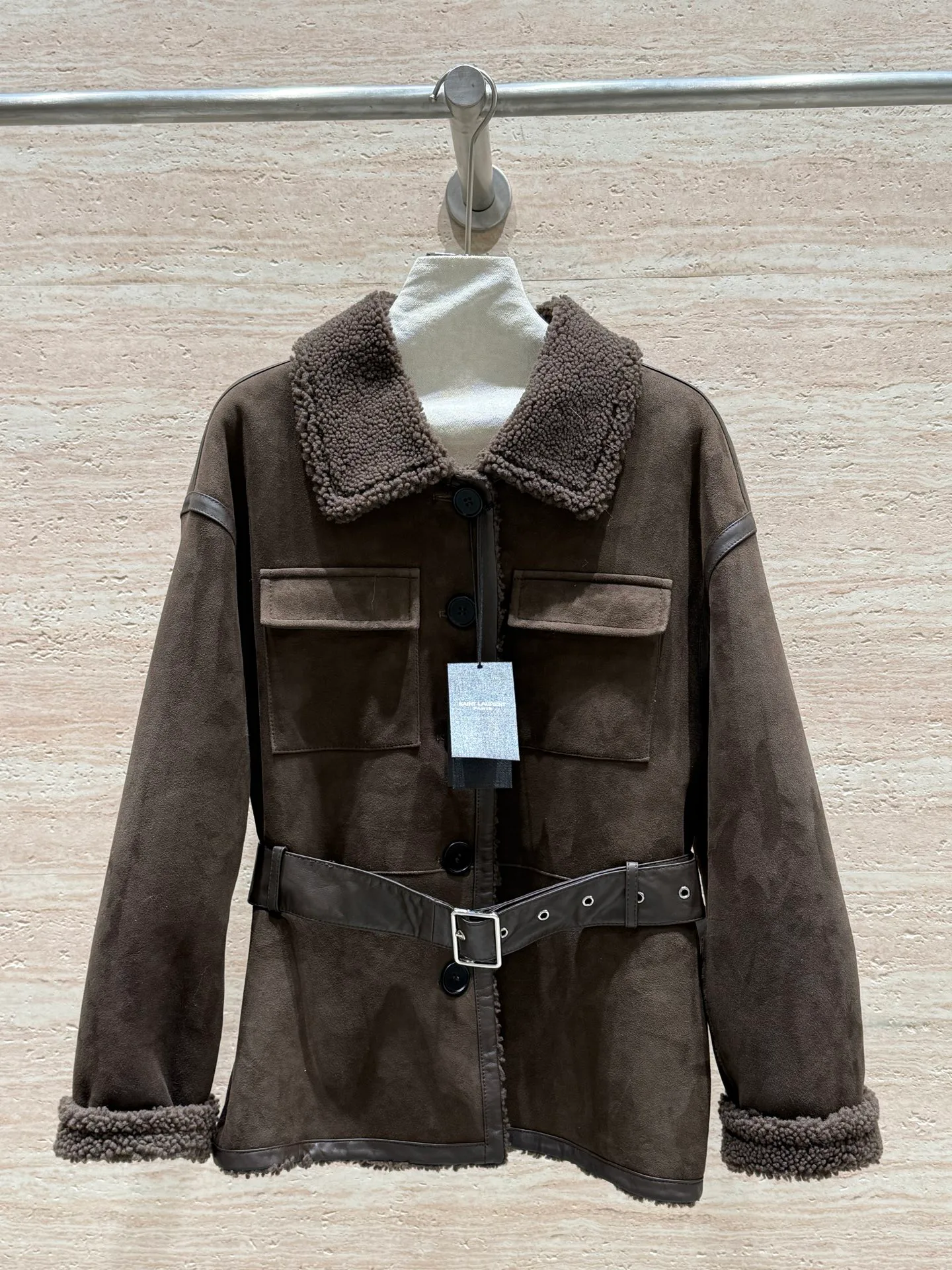 Кожаные Куртки И Дублёнки Женские Saint Laurent 1750367