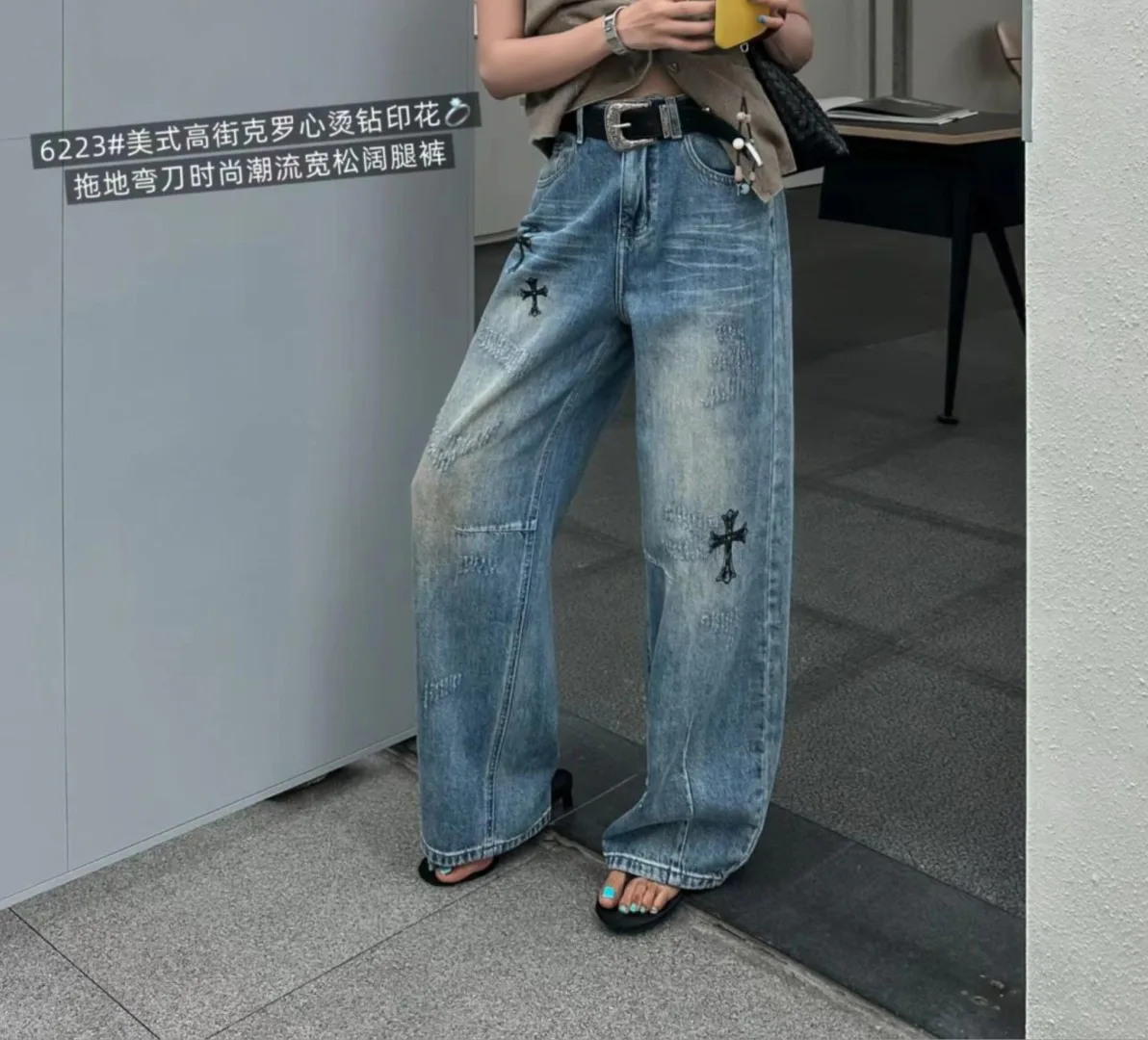 Джинсы Женские Chrome Hearts 12930269