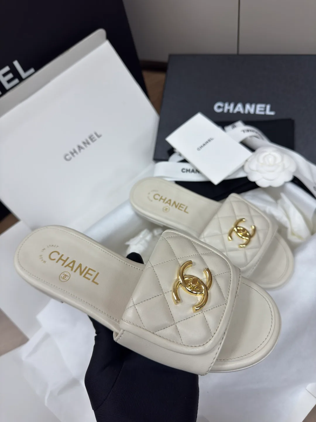 Шлепанцы Женские Chanel 1484125