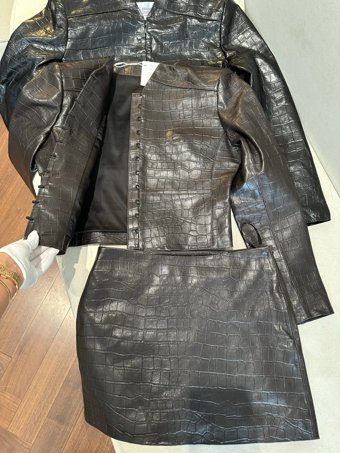 Кожаные Куртки И Дублёнки Женские Brunello Cucinelli 19322334