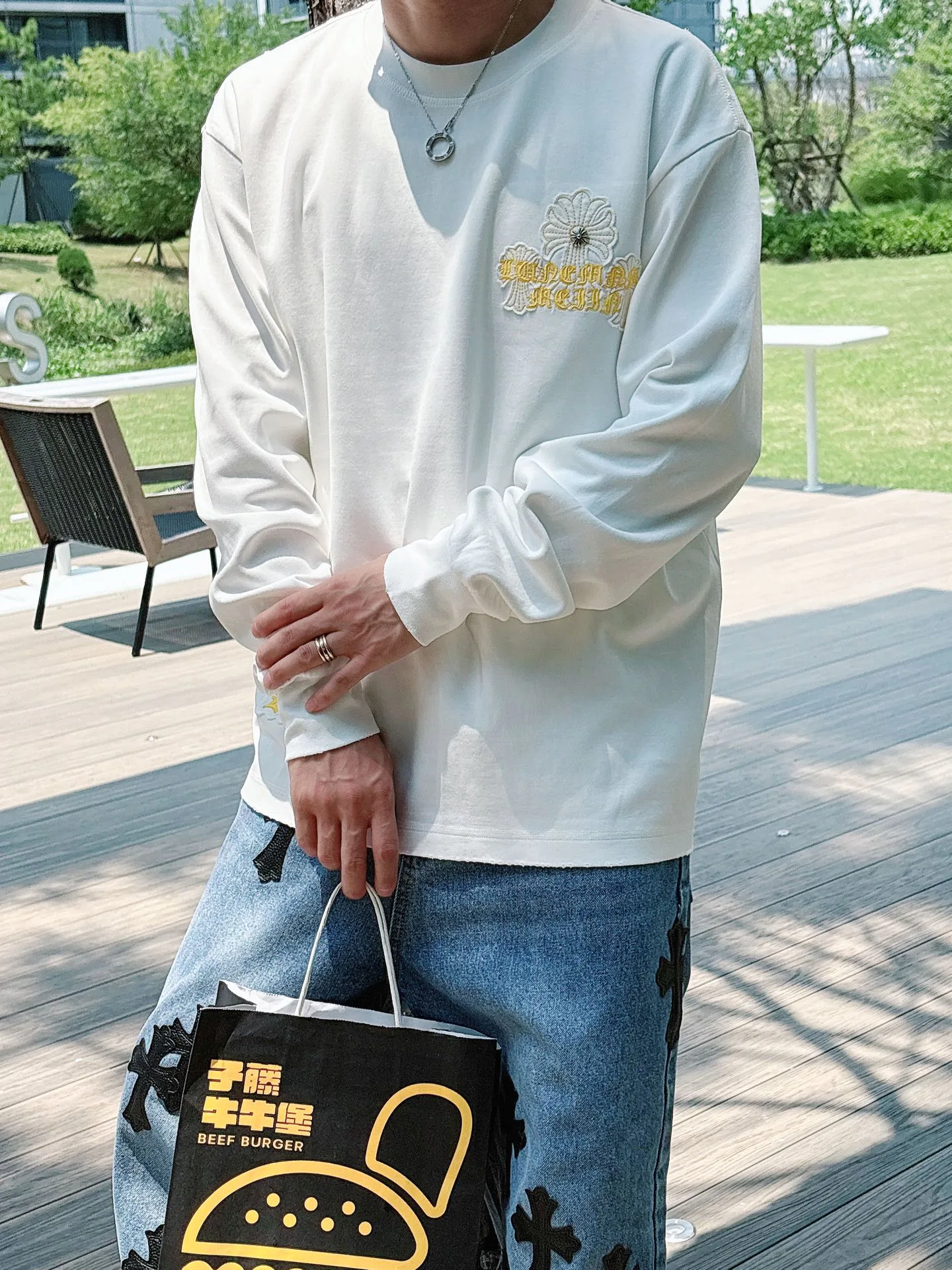 Лонгсливы Мужские Chrome Hearts 1274500