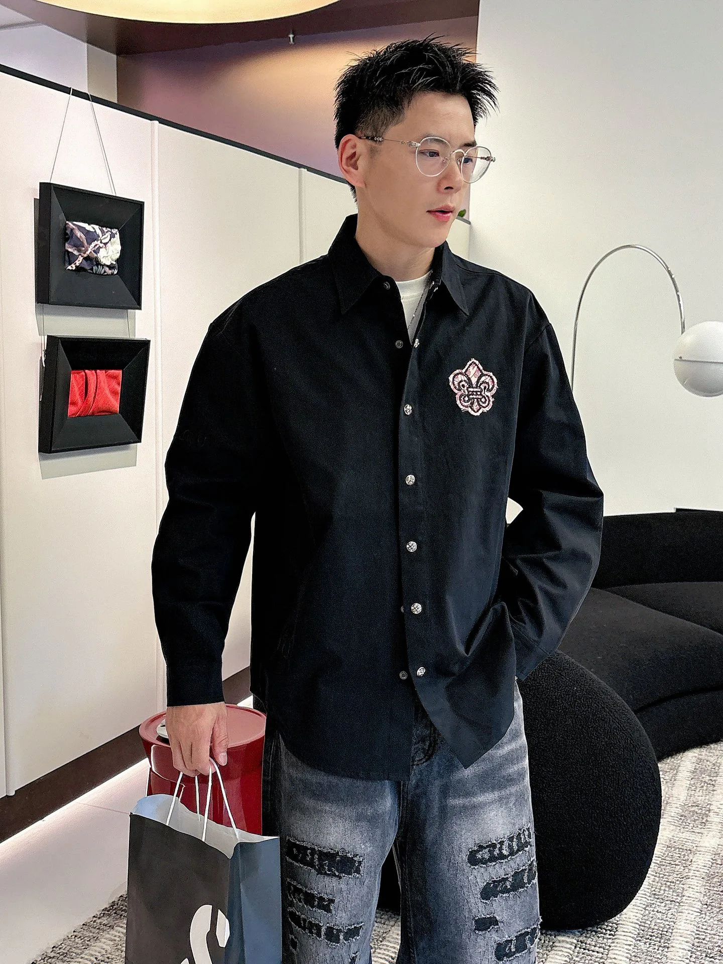 Рубашки Мужские Chrome Hearts 1139244