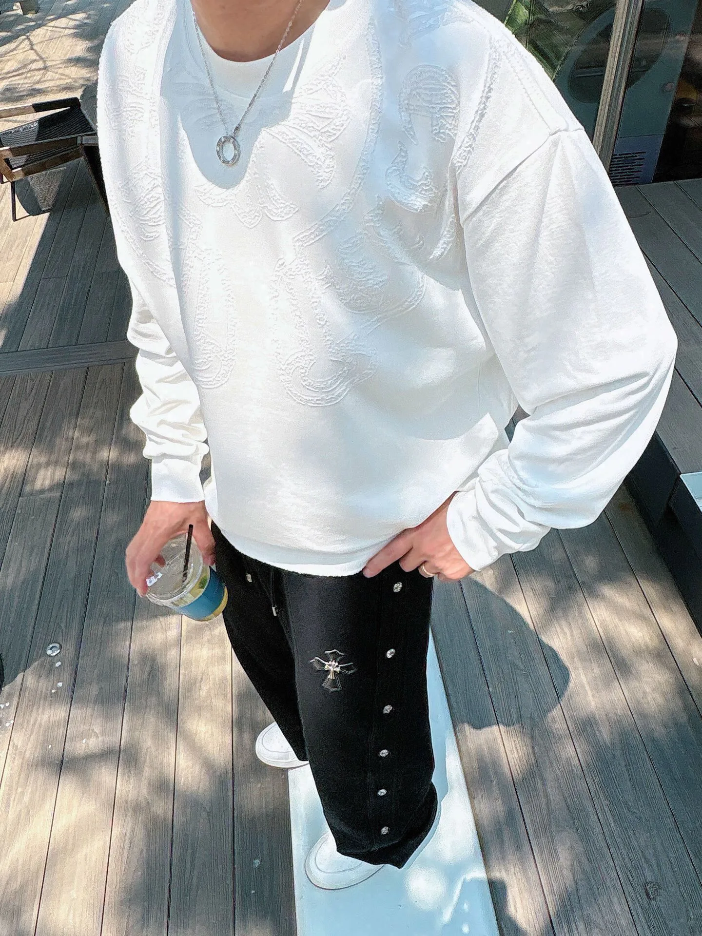 Лонгсливы Мужские Chrome Hearts 2237983