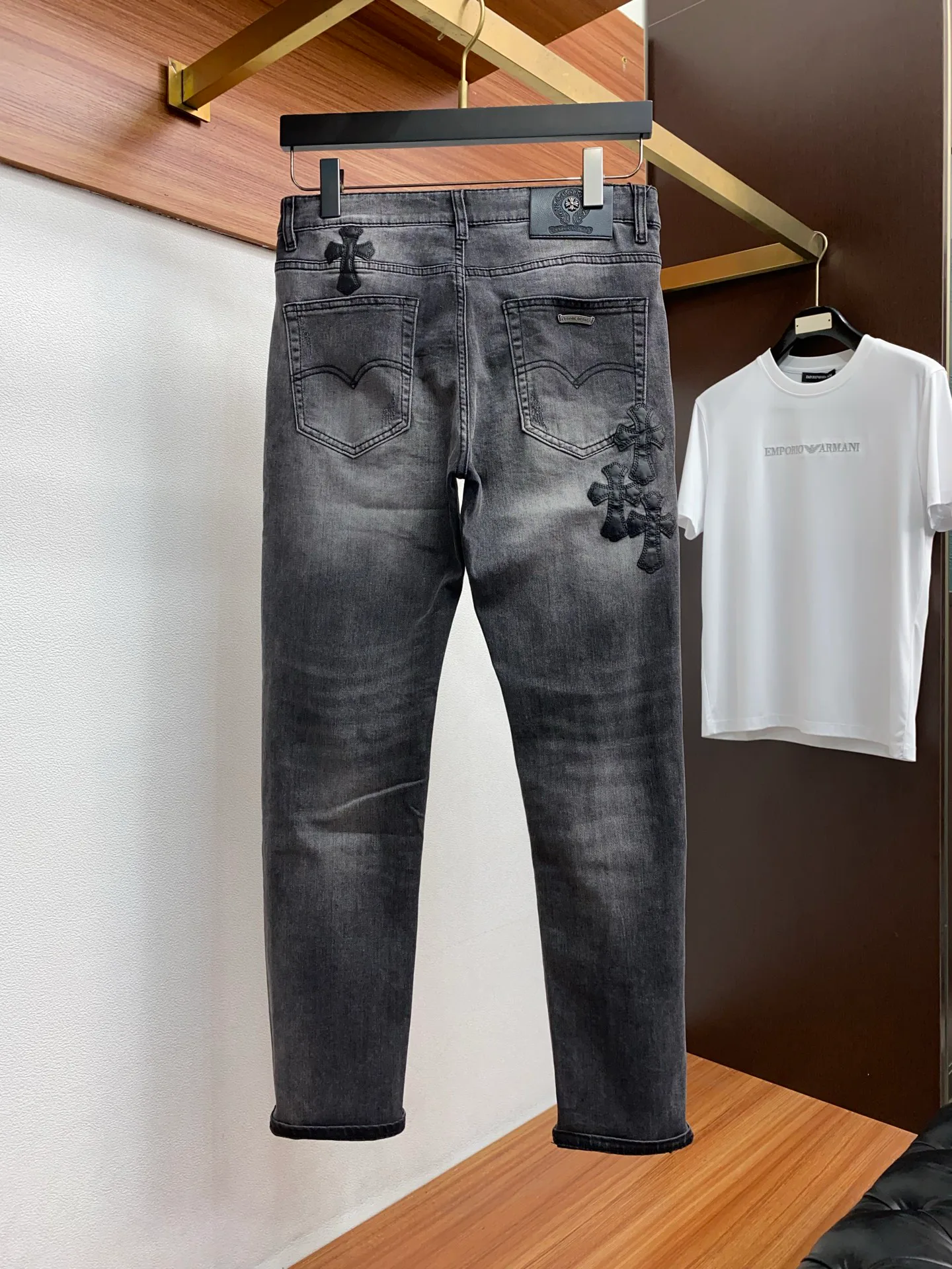 Джинсы Мужские Chrome Hearts 11476234