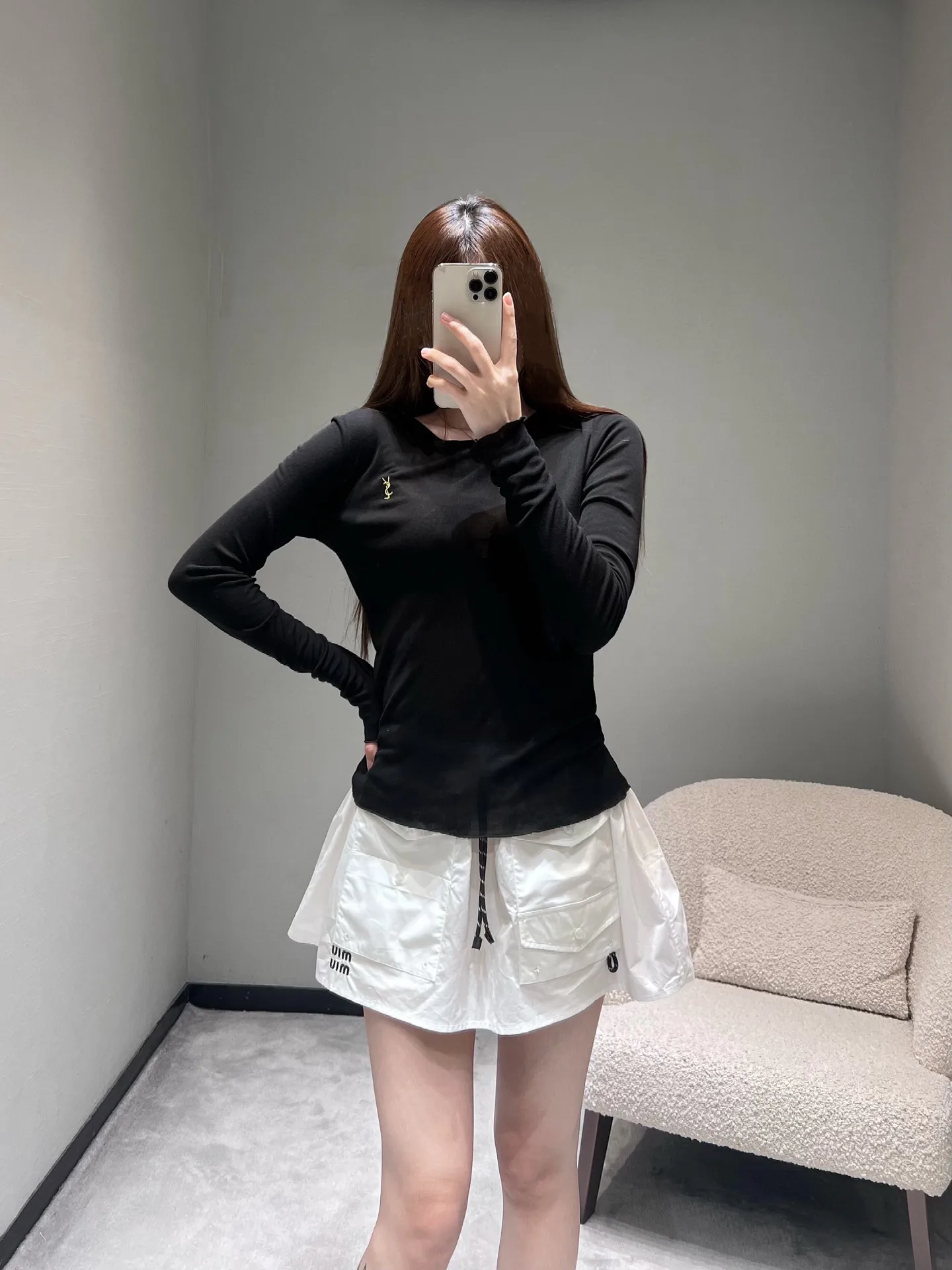 Лонгсливы Женские Saint Laurent 4906553