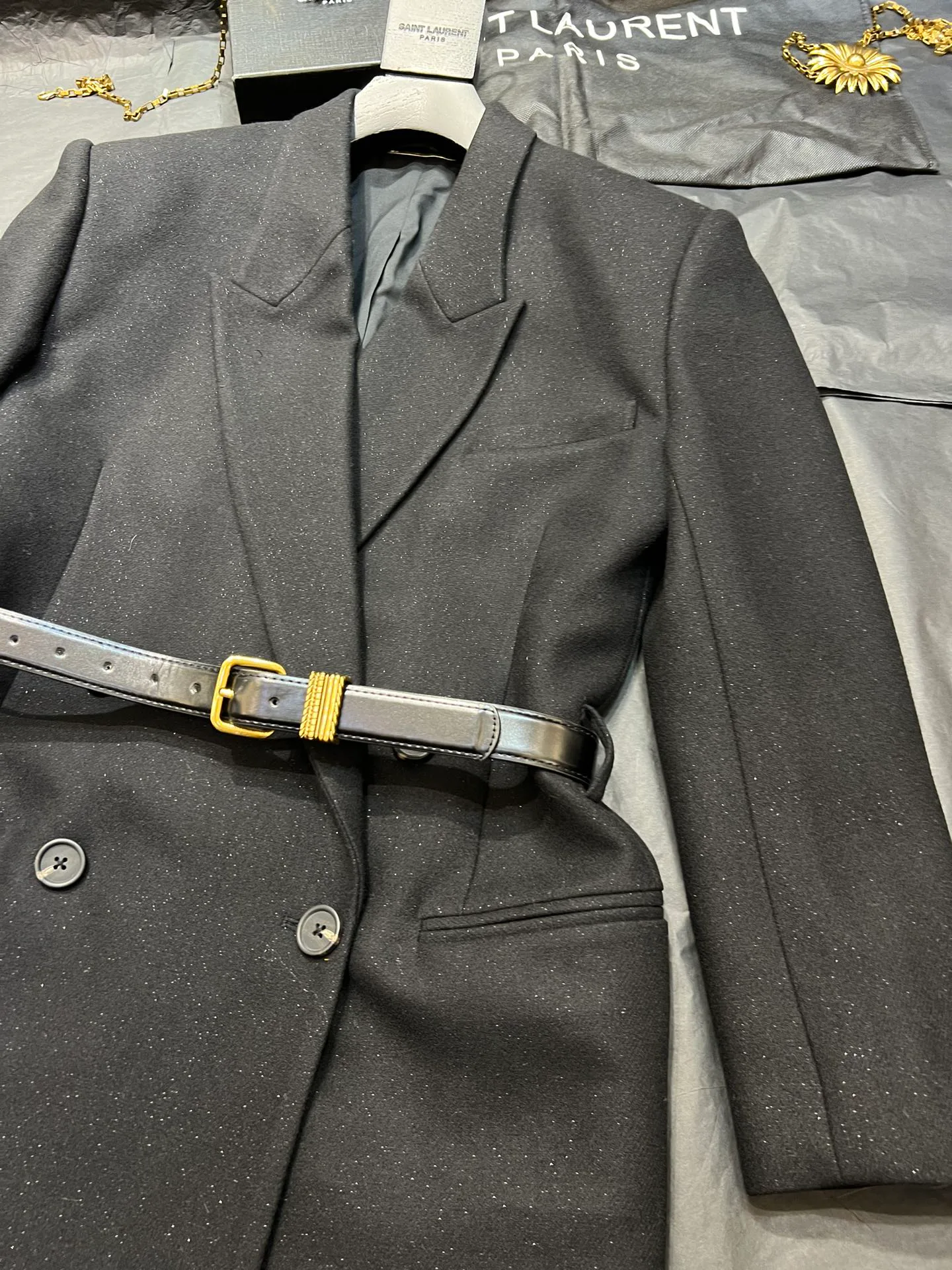 Куртки И Пуховики Женские Saint Laurent 148519