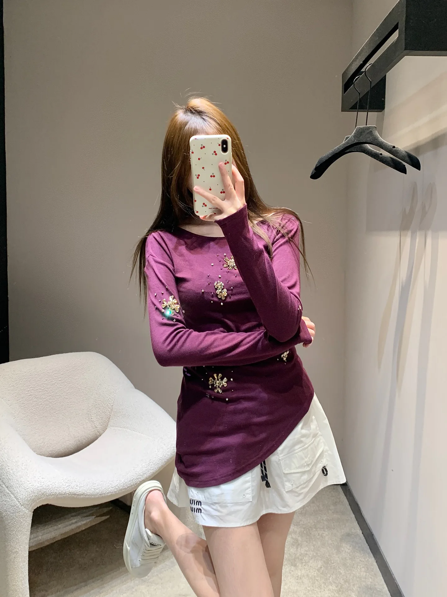 Лонгсливы Женские Miu Miu 4709843