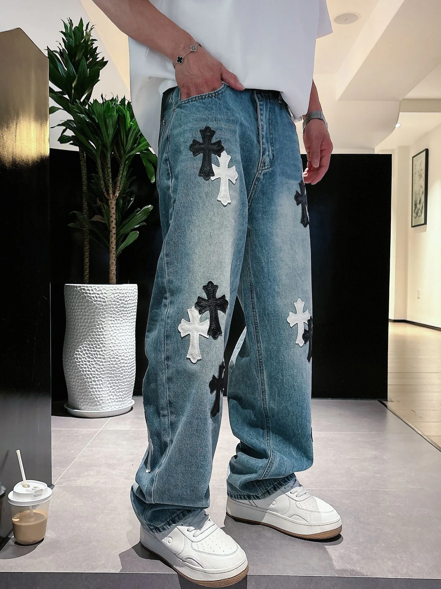 Джинсы Женские Chrome Hearts 11646891