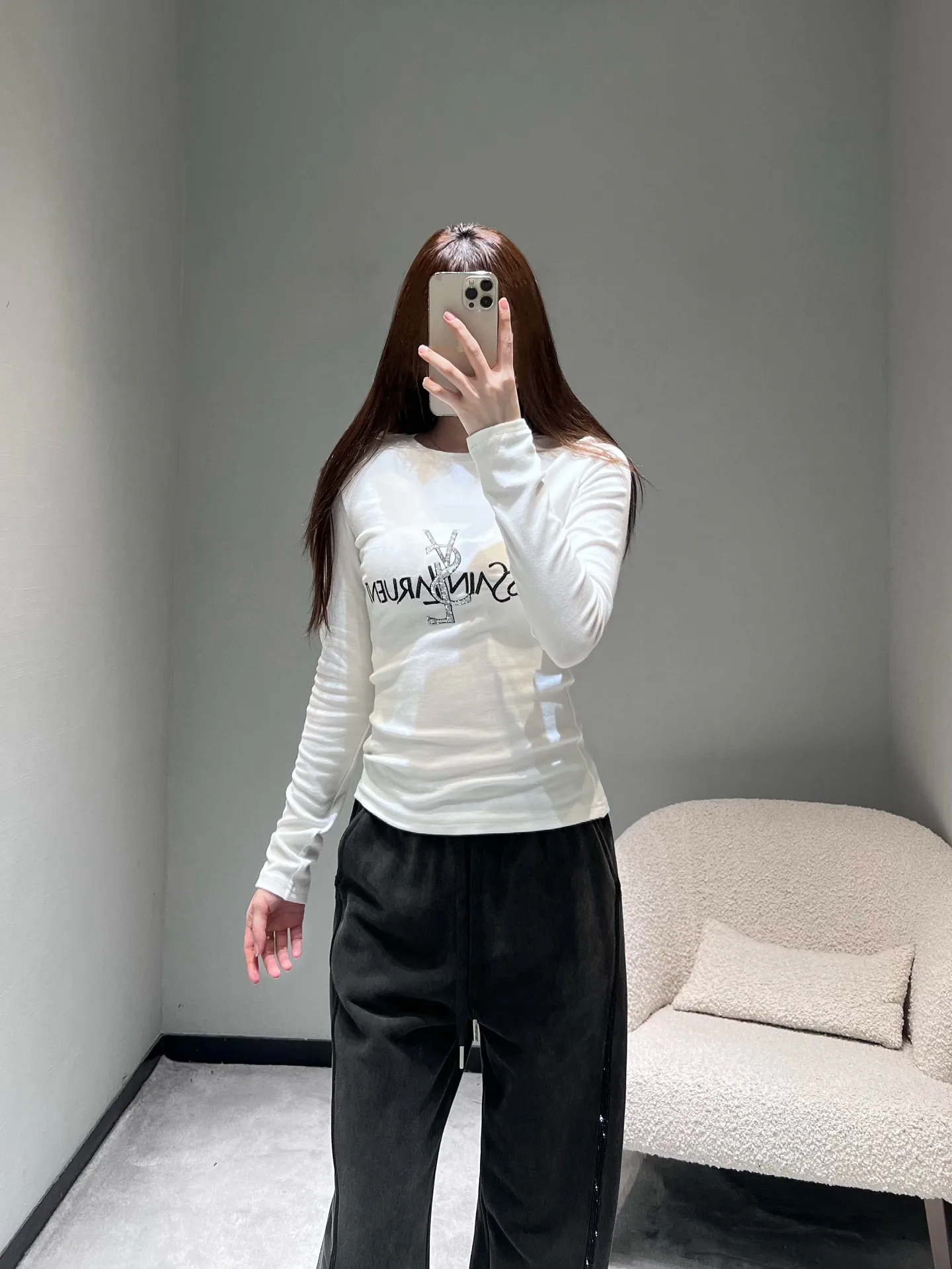 Лонгсливы Женские Saint Laurent 1336721