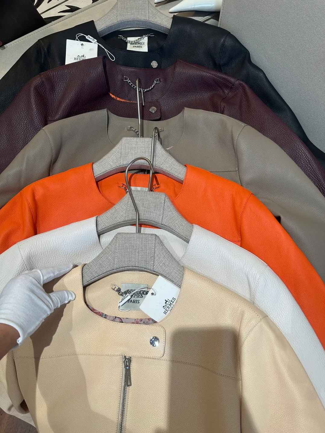 Кожаные Куртки И Дублёнки Женские Hermes 17959689
