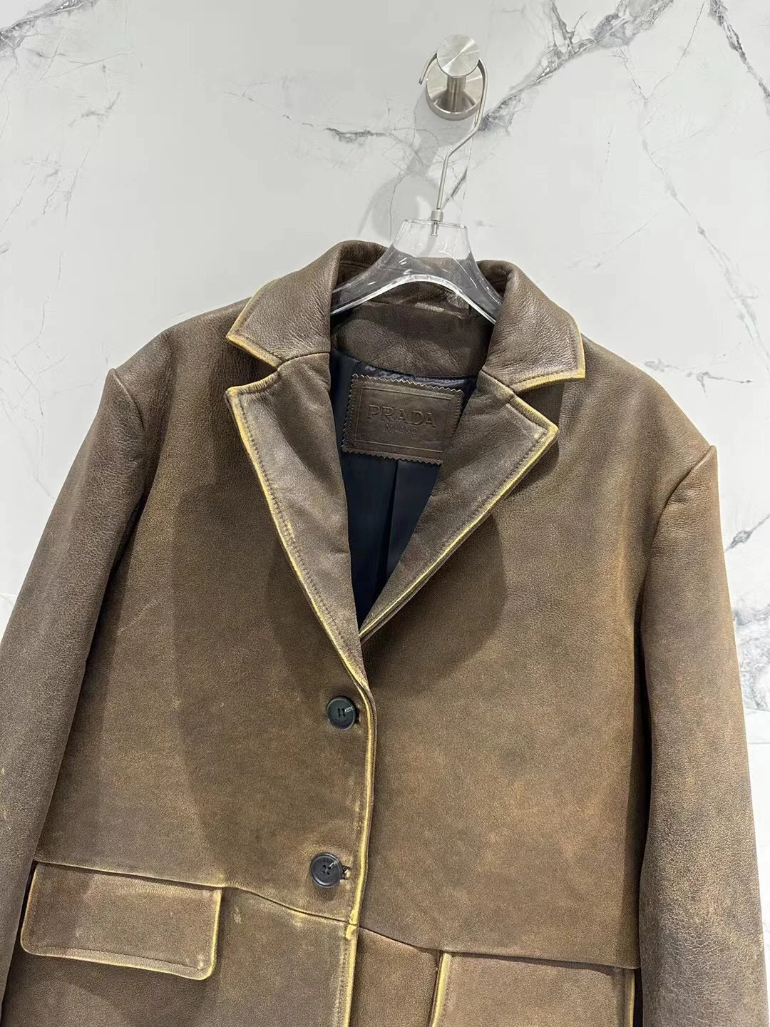 Кожаные Куртки И Дублёнки Мужские Prada 13997712