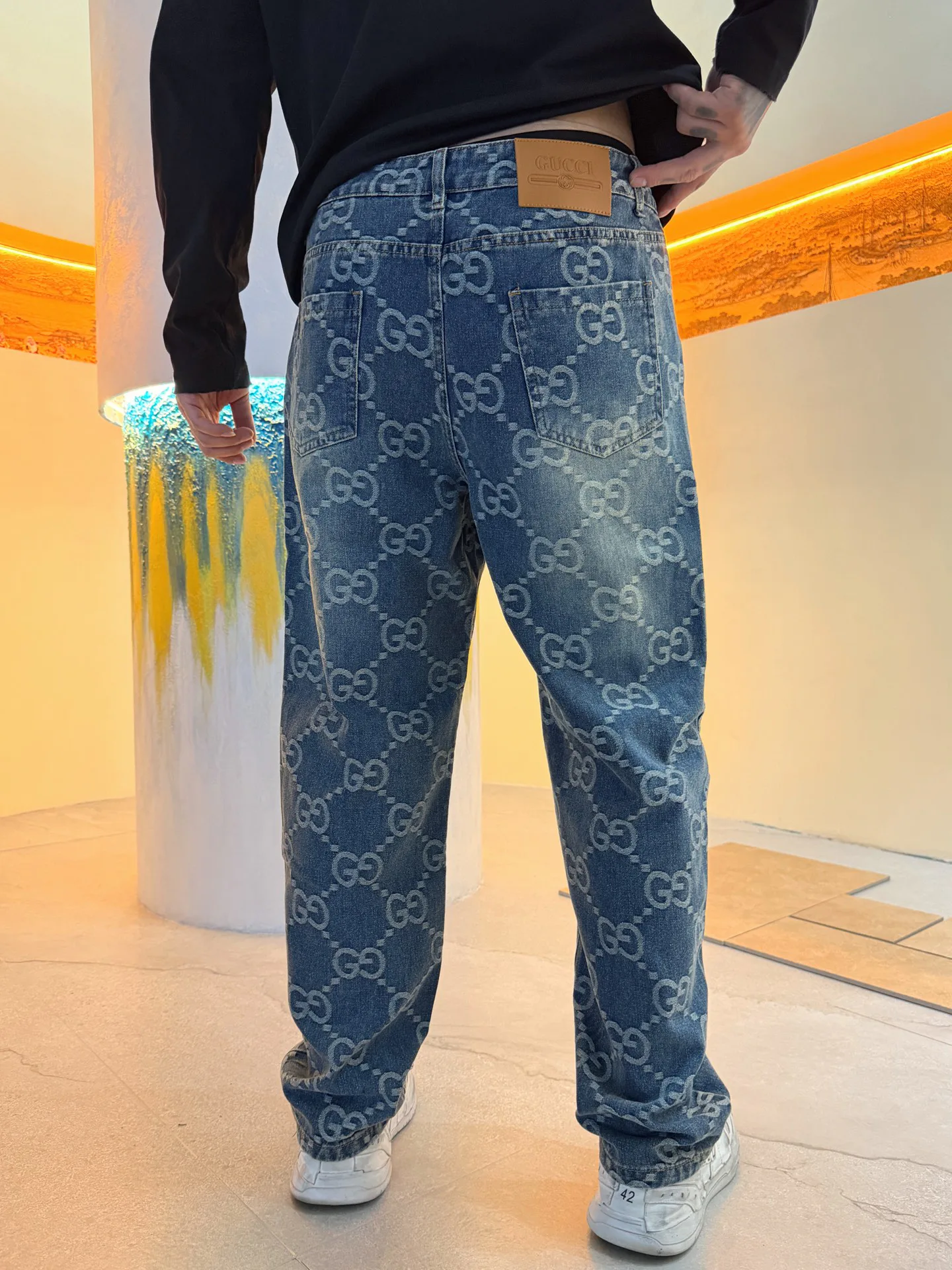 Джинсы Мужские Gucci 18499634