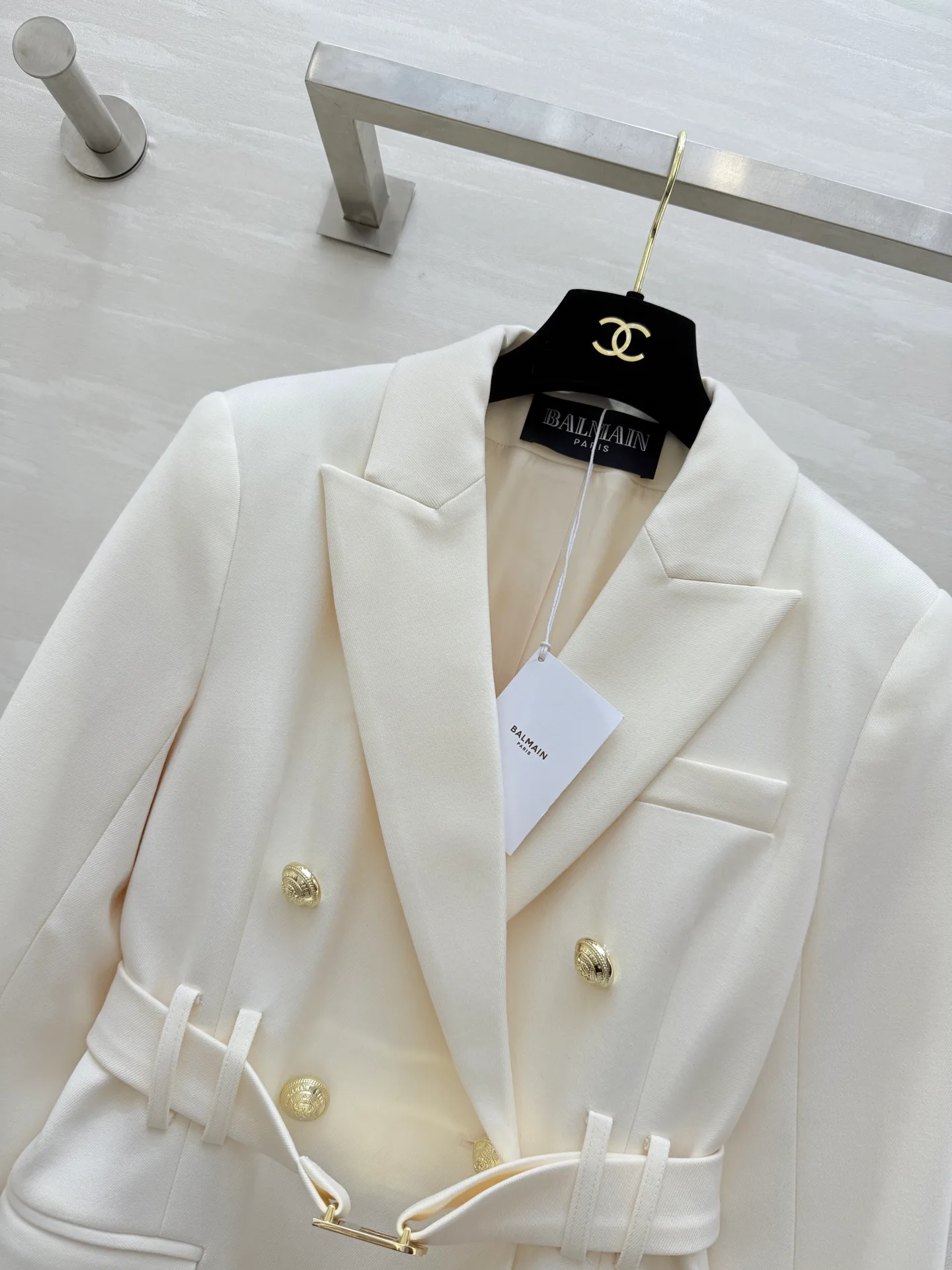 Кожаные Куртки И Дублёнки Женские Balmain 600405