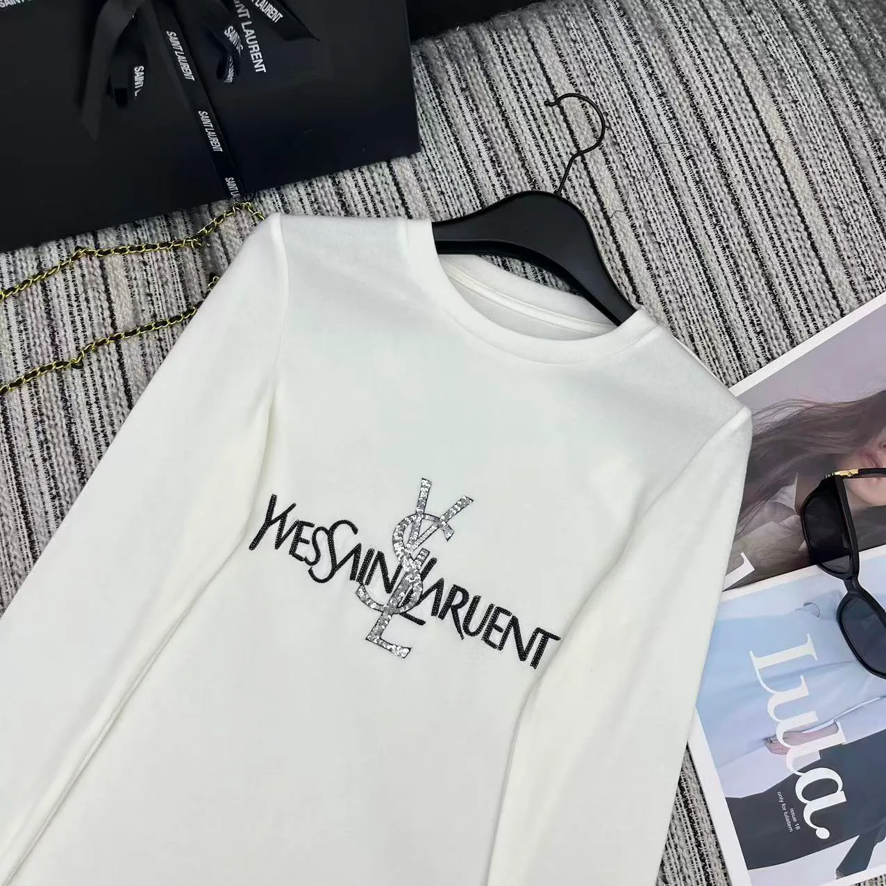 Лонгсливы Женские Saint Laurent 847358